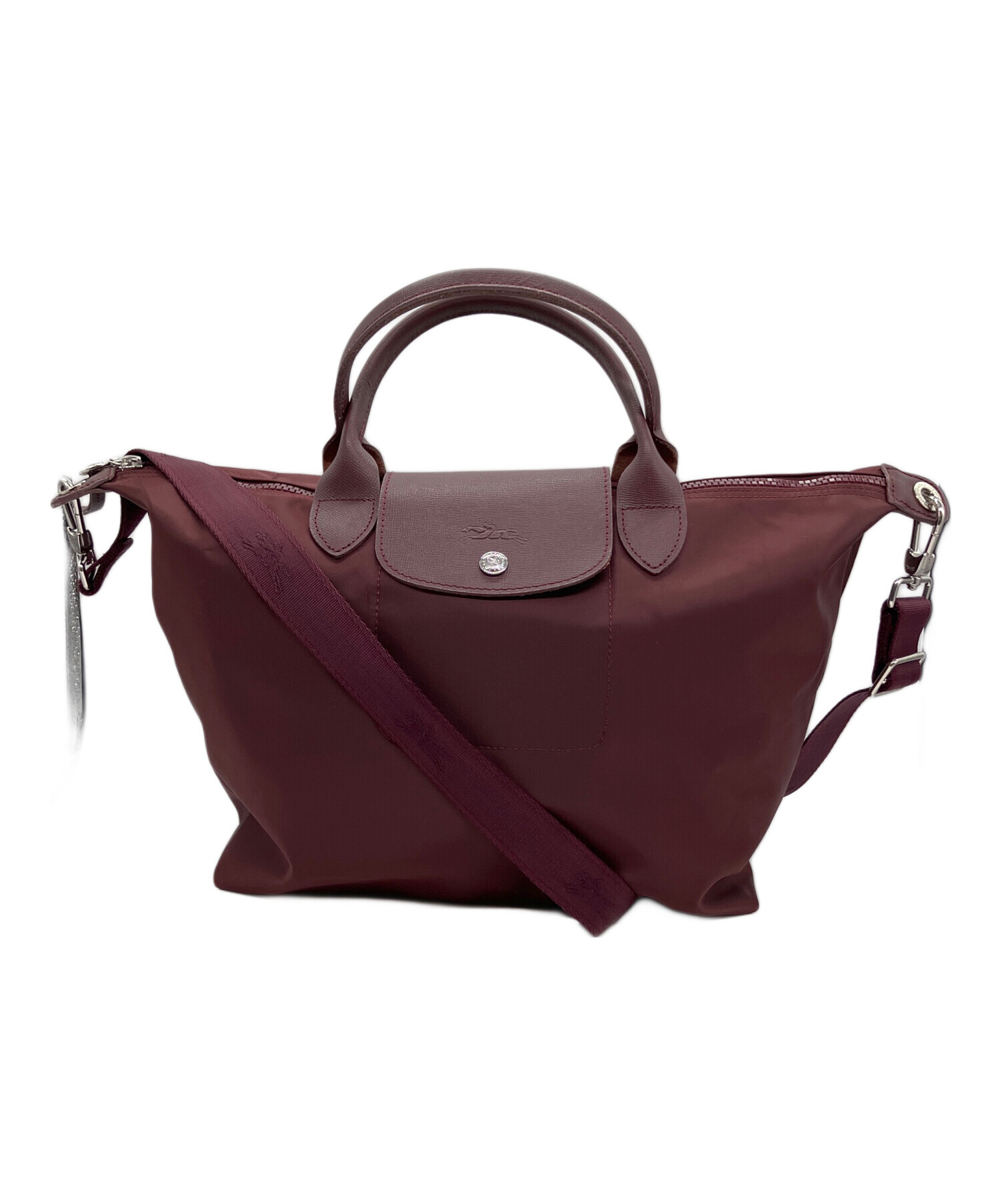中古・古着通販】LONGCHAMP (ロンシャン) 2WAYショルダーバッグ ワイン 