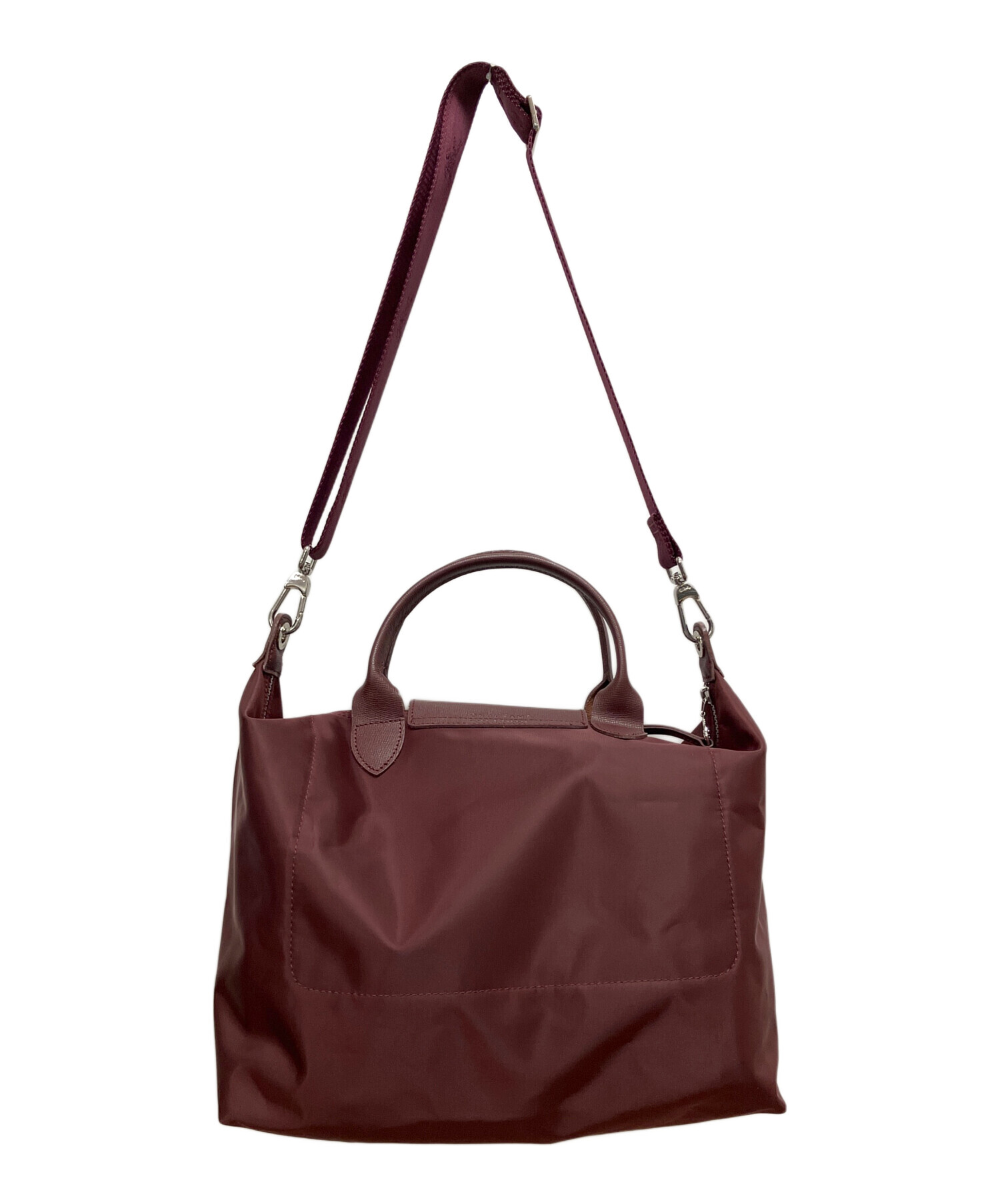 中古・古着通販】LONGCHAMP (ロンシャン) 2WAYショルダーバッグ ワイン 