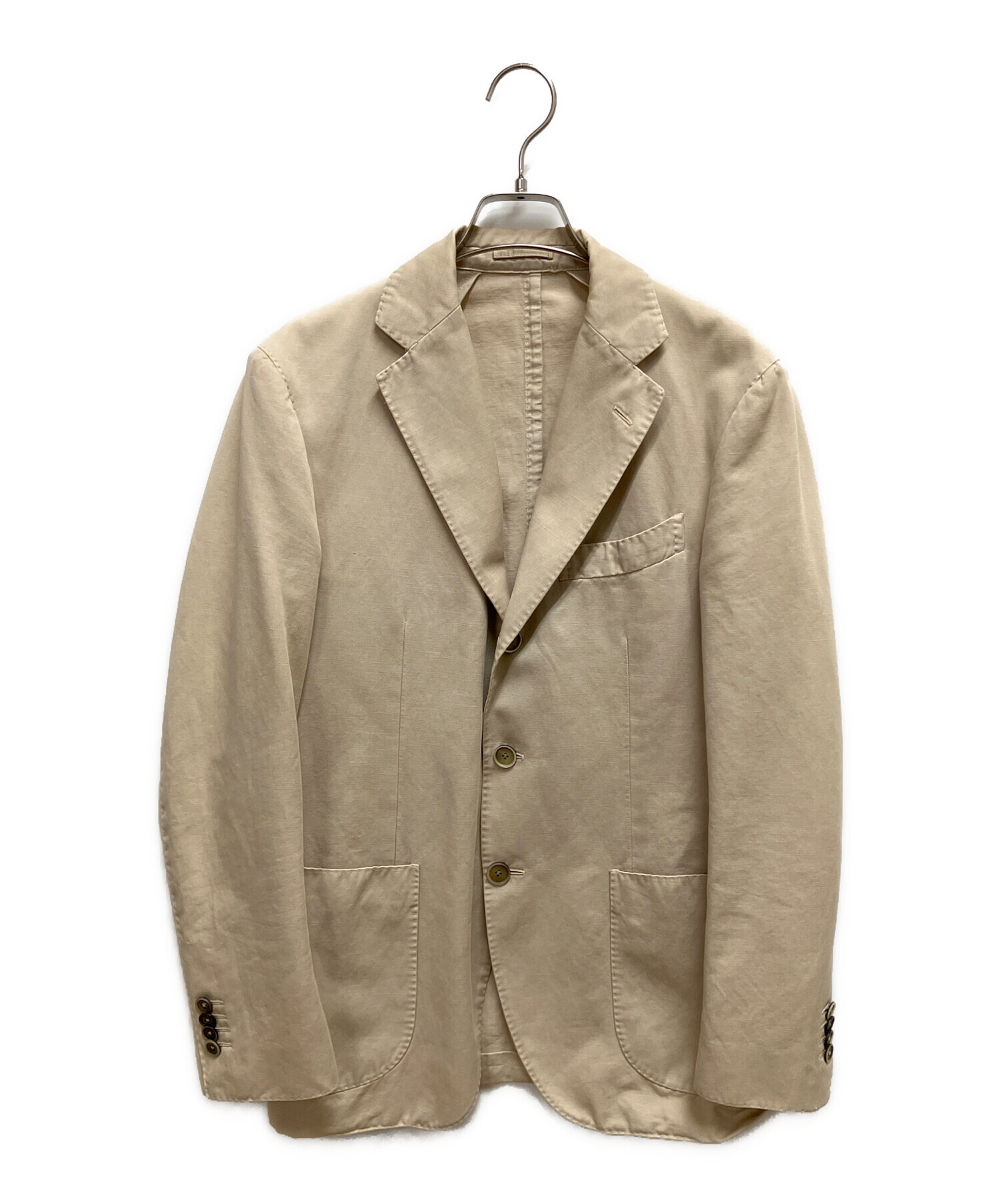 ラルディーニ　テーラードジャケット ベージュ　サイズ48 中古・古着通販】LARDINI (ラルディーニ) テーラードジャケット