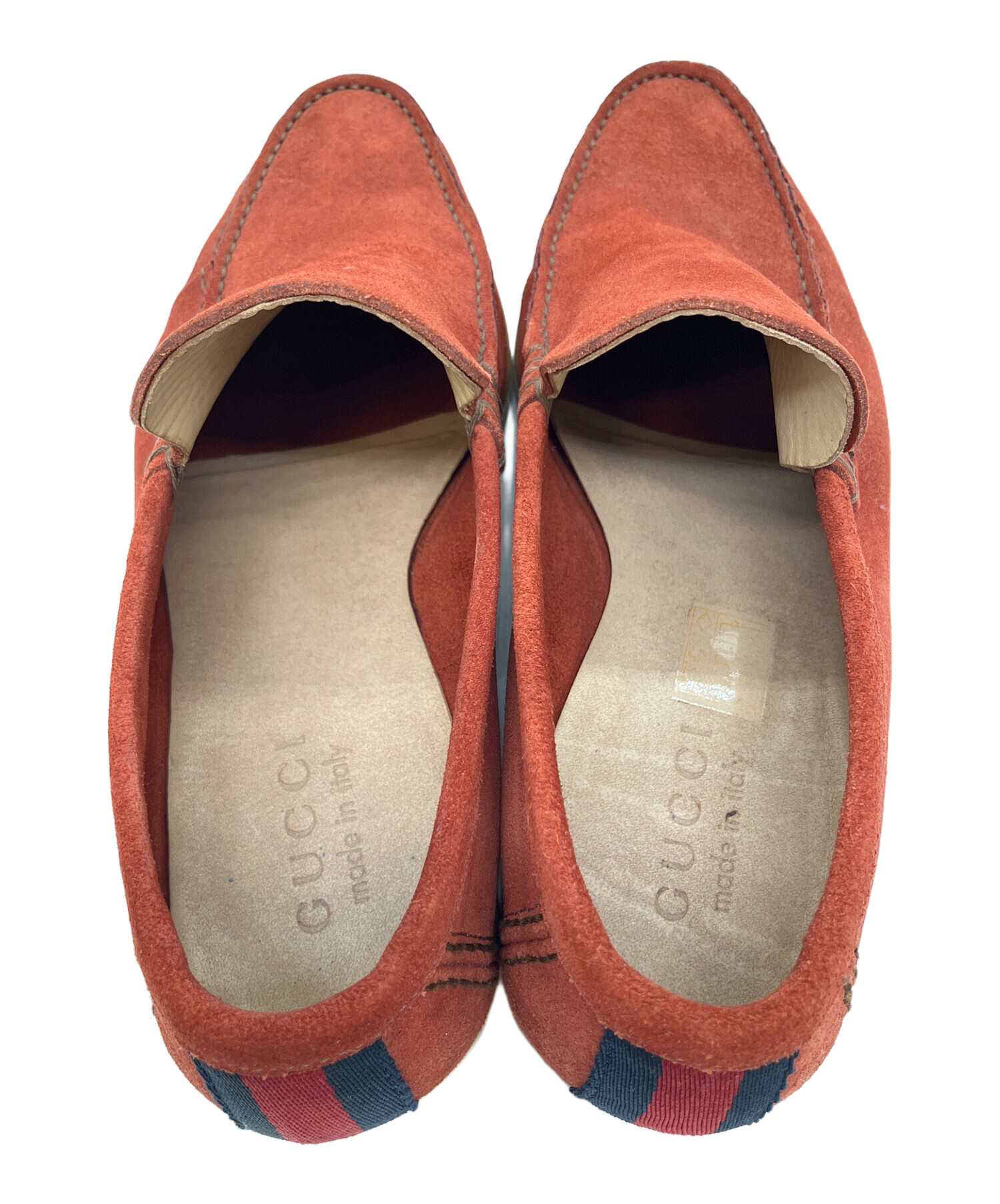 中古・古着通販】GUCCI (グッチ) スエードスリッポン ブラウン サイズ 
