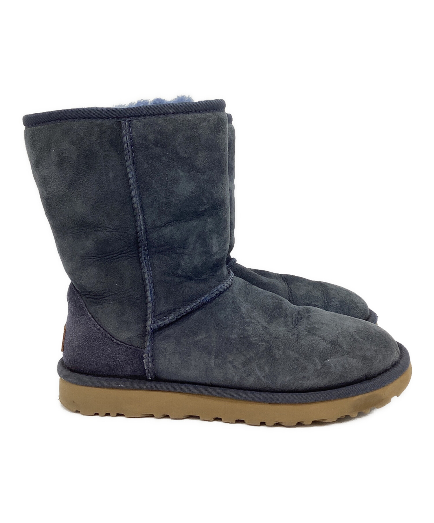 新品未使用 UGG アグ W CLASSIC SHORT ブーツ ネイビー 24 UGG（アグ） ムートン ブーツ クラシック ショート 2 WOMENS CLASSIC