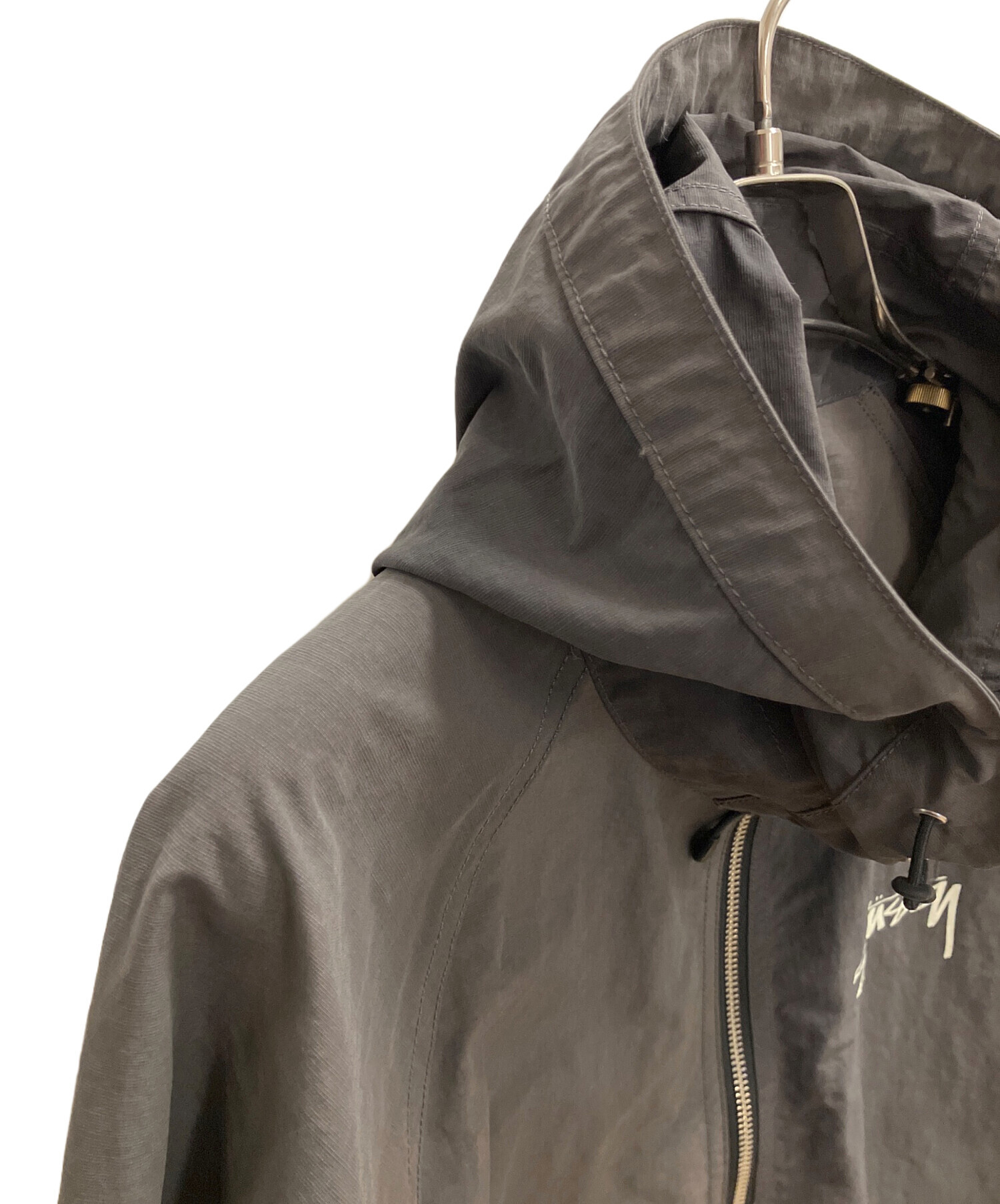 Stussy ダークグレー シェルジャケット Mサイズ 中古・古着通販】stussy (ステューシー) シェルジャケット