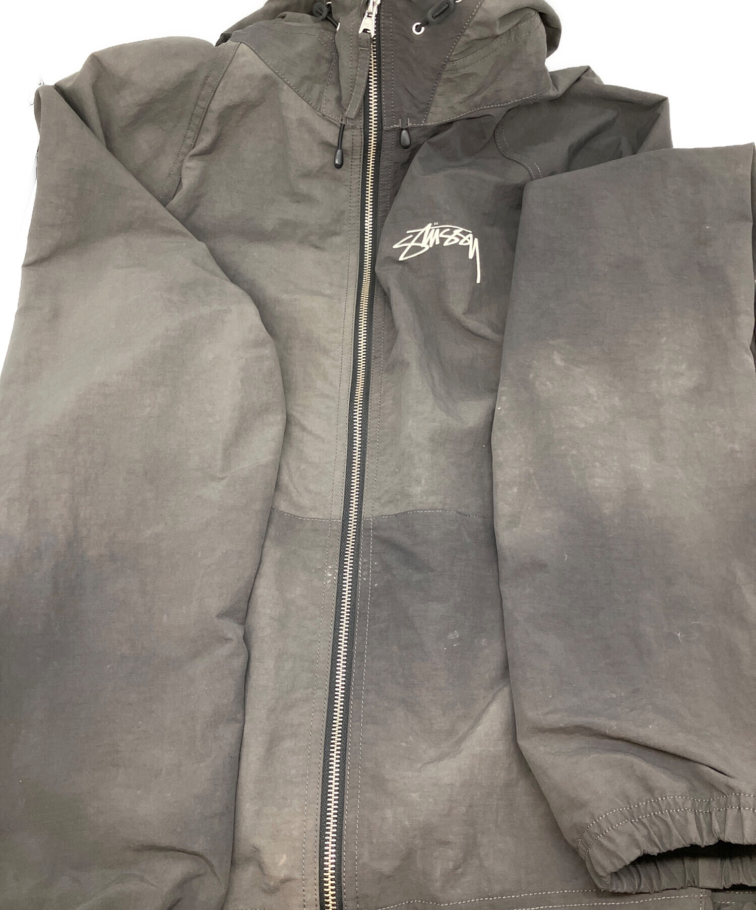 Stussy ダークグレー シェルジャケット Mサイズ 中古・古着通販】stussy (ステューシー) シェルジャケット