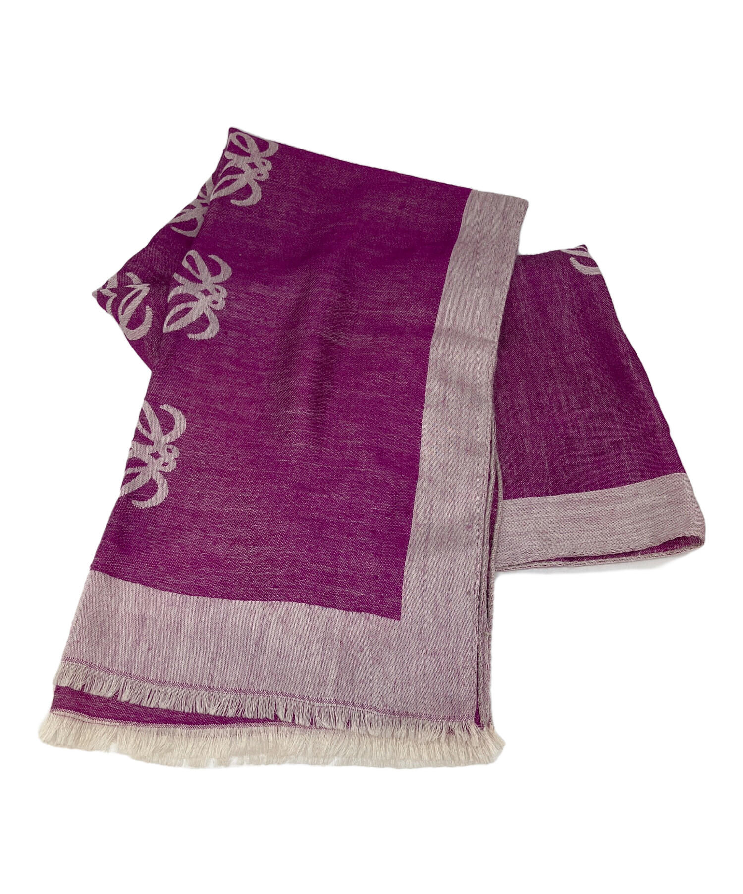 中古・古着通販】LOEWE (ロエベ) ロゴストール グレー×パープル