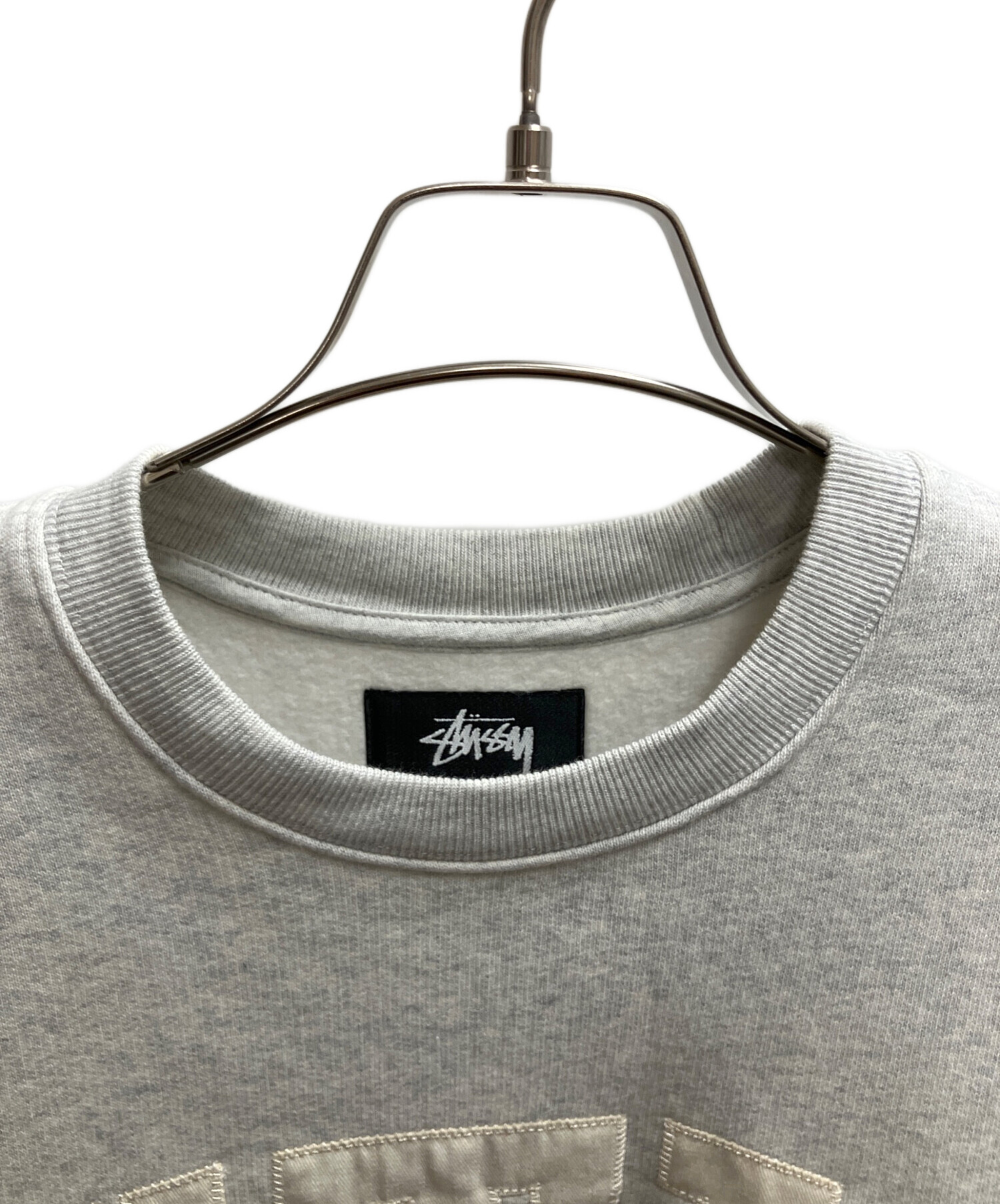 STUSSY Stu Applique Crew Ash L スウェット グレー STUSSY（ステューシー） トレーナー メンズ STU Applique ( stussy