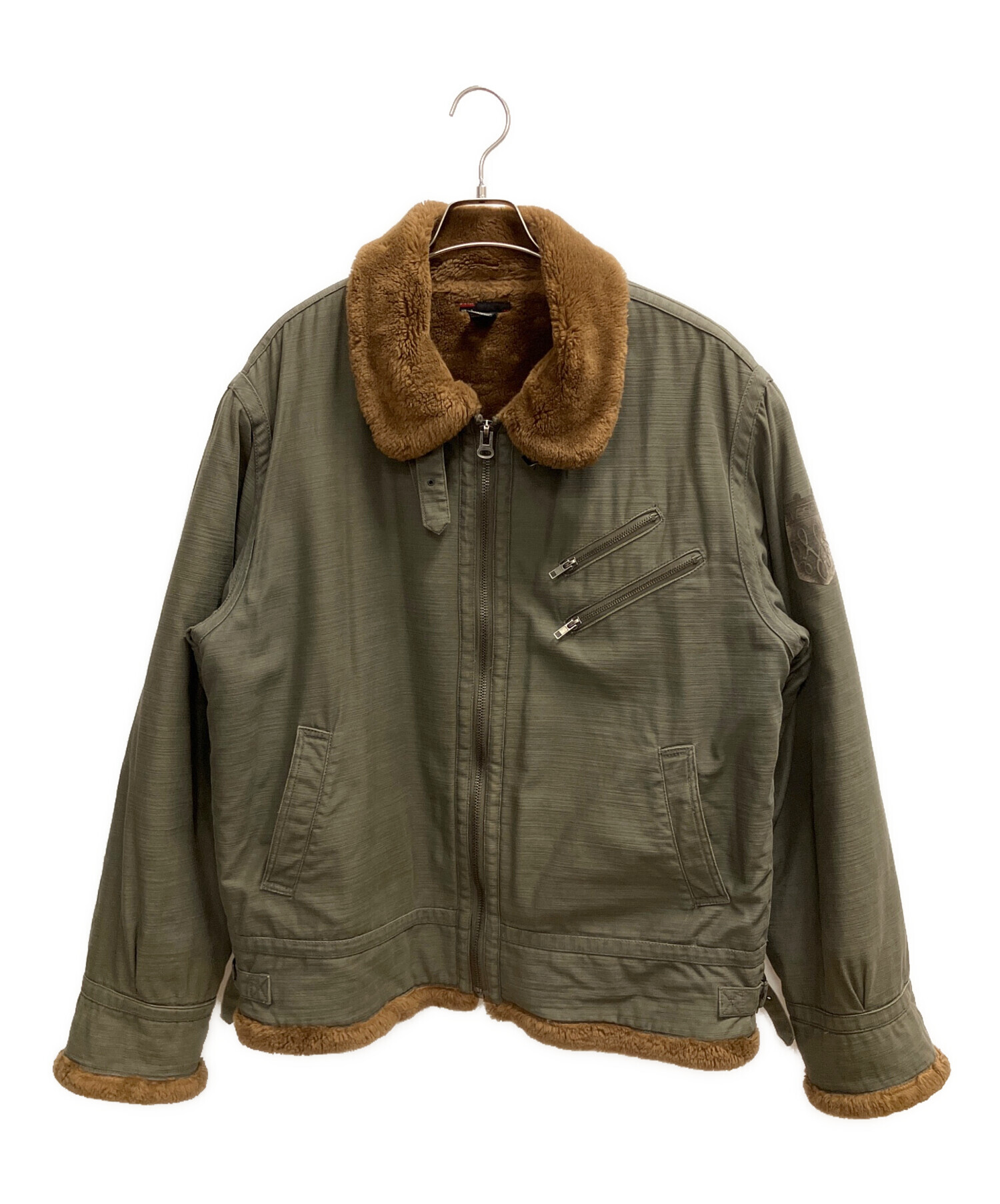 中古・古着通販】DIESEL (ディーゼル) ミリタリージャケット グリーン 