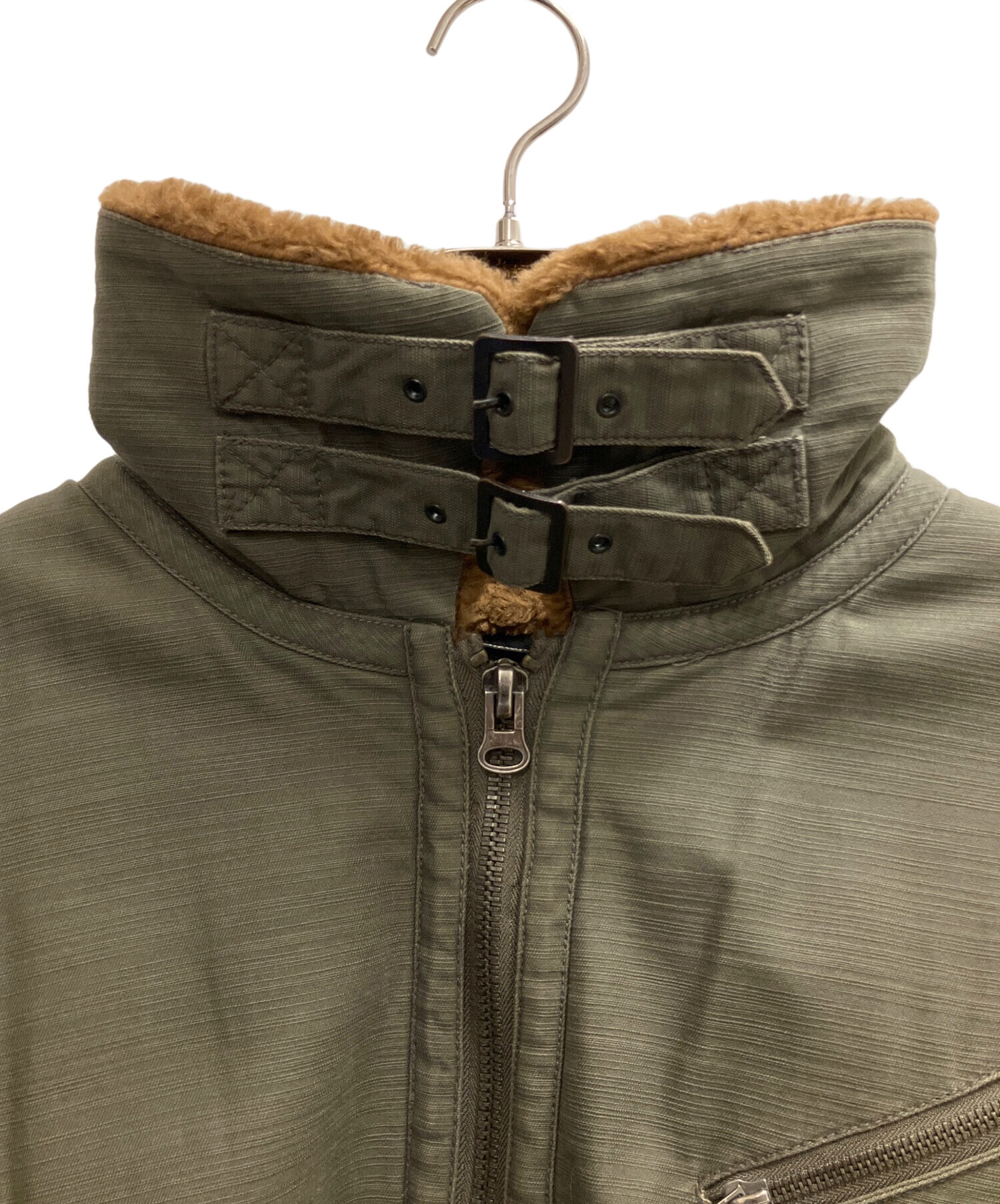 中古・古着通販】DIESEL (ディーゼル) ミリタリージャケット グリーン 
