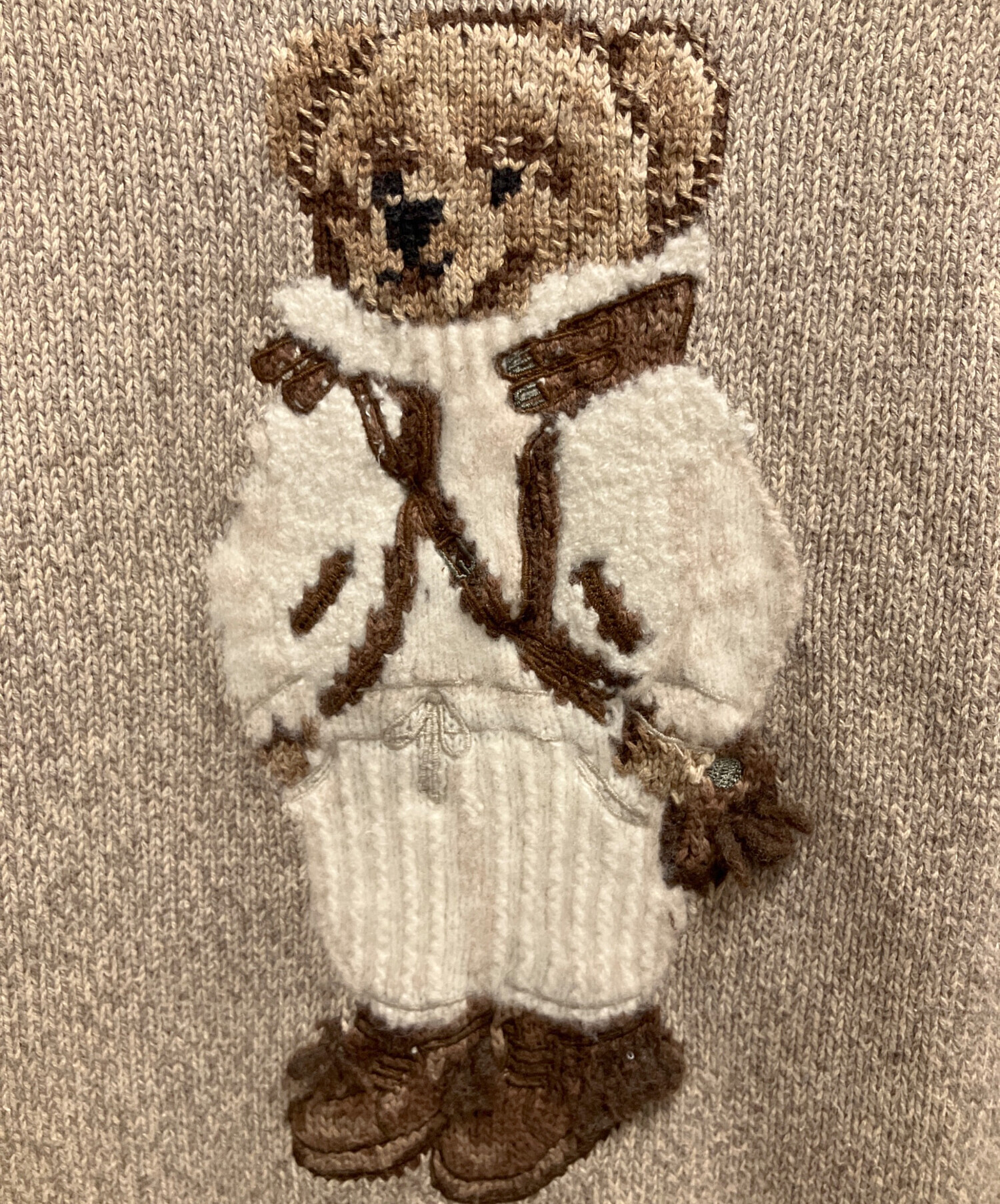 未使用級♥ ラルフローレン【L】コットン ニット ベージュ レディース 未使用級♥ ラルフローレン【L】コットン ニット ベージュ レディース