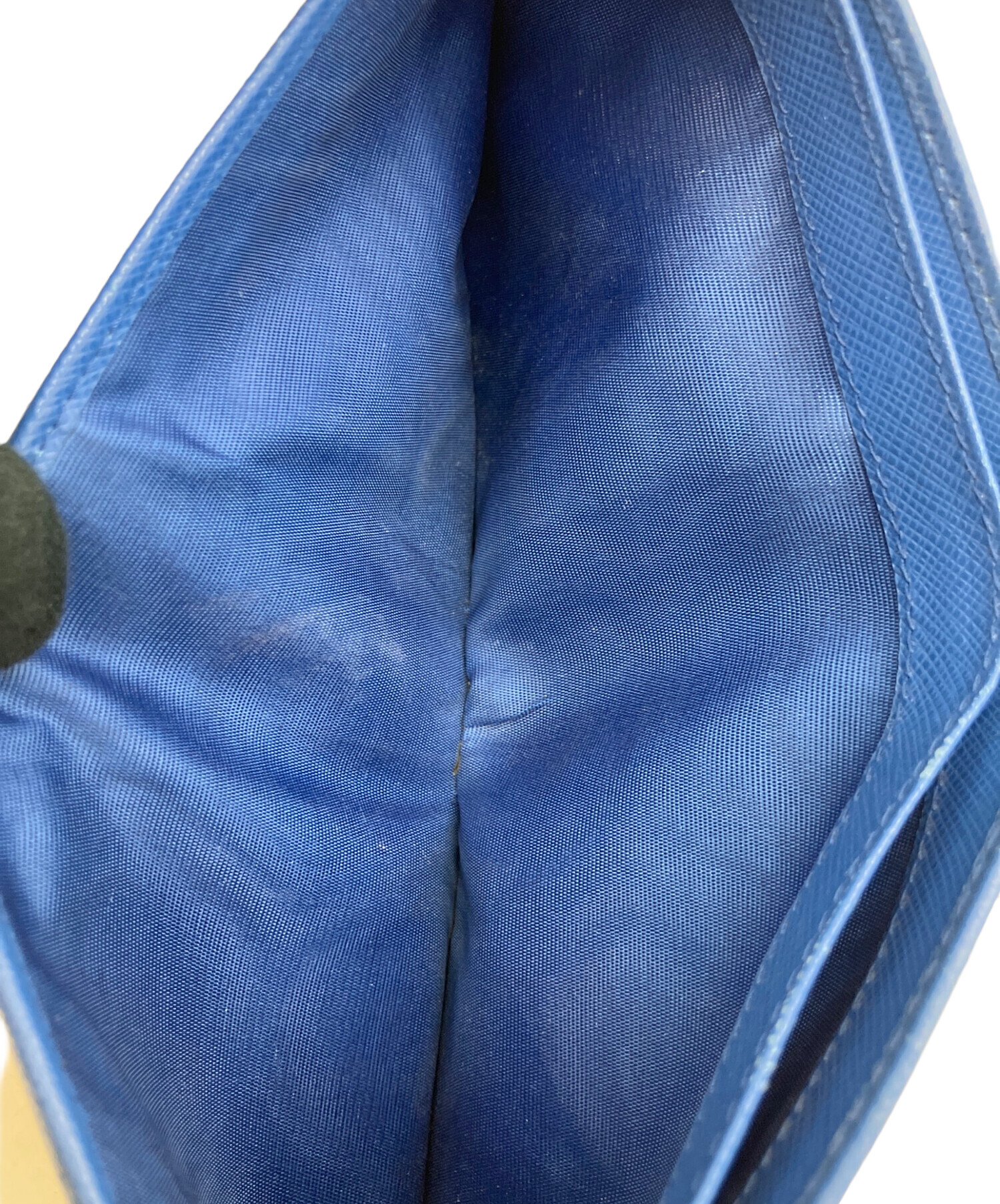 中古・古着通販】PRADA (プラダ) 2つ折り財布 ブルー｜ブランド・古着