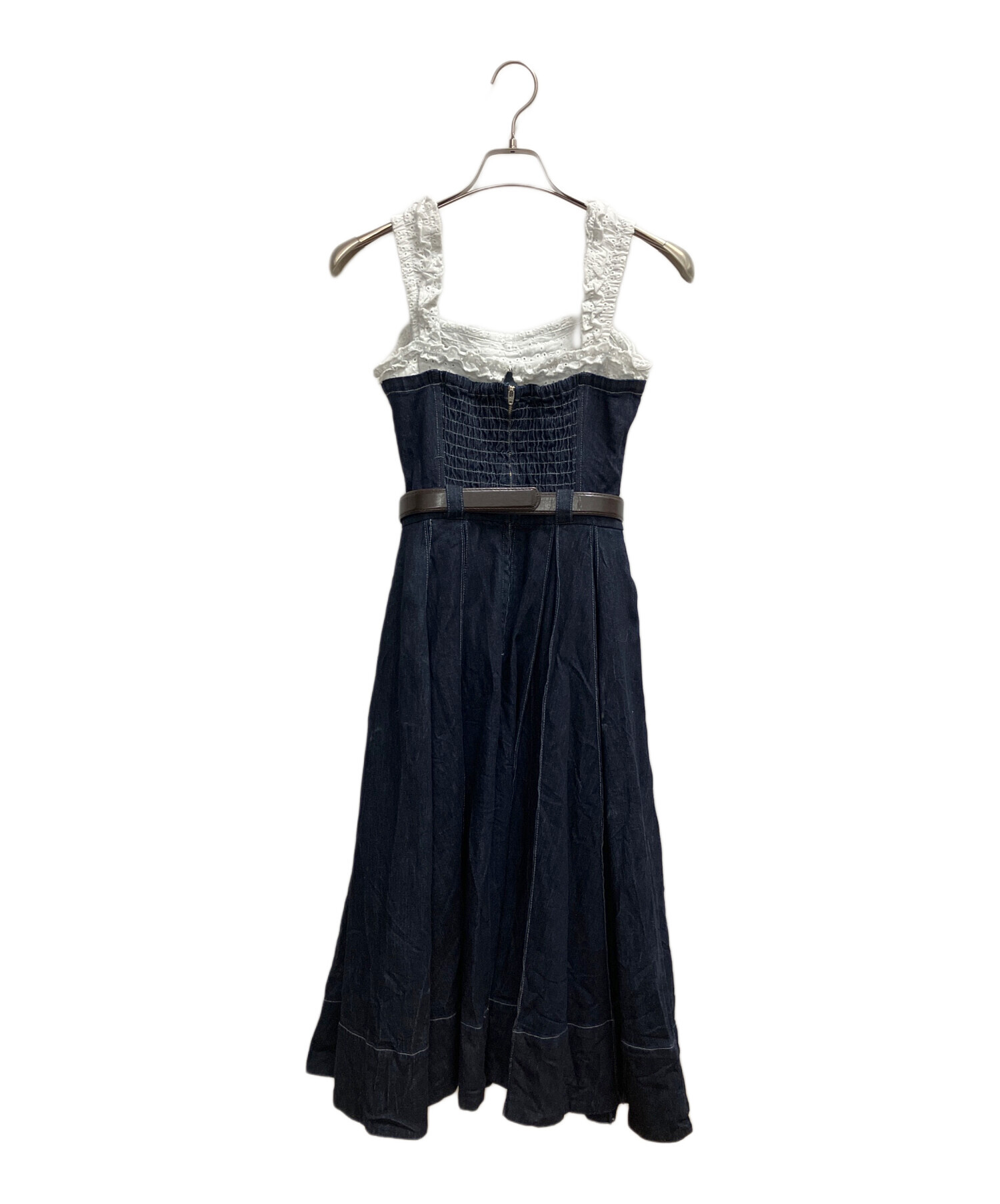 中古・古着通販】darich (ダーリッチ) ドッキングデニムミディ