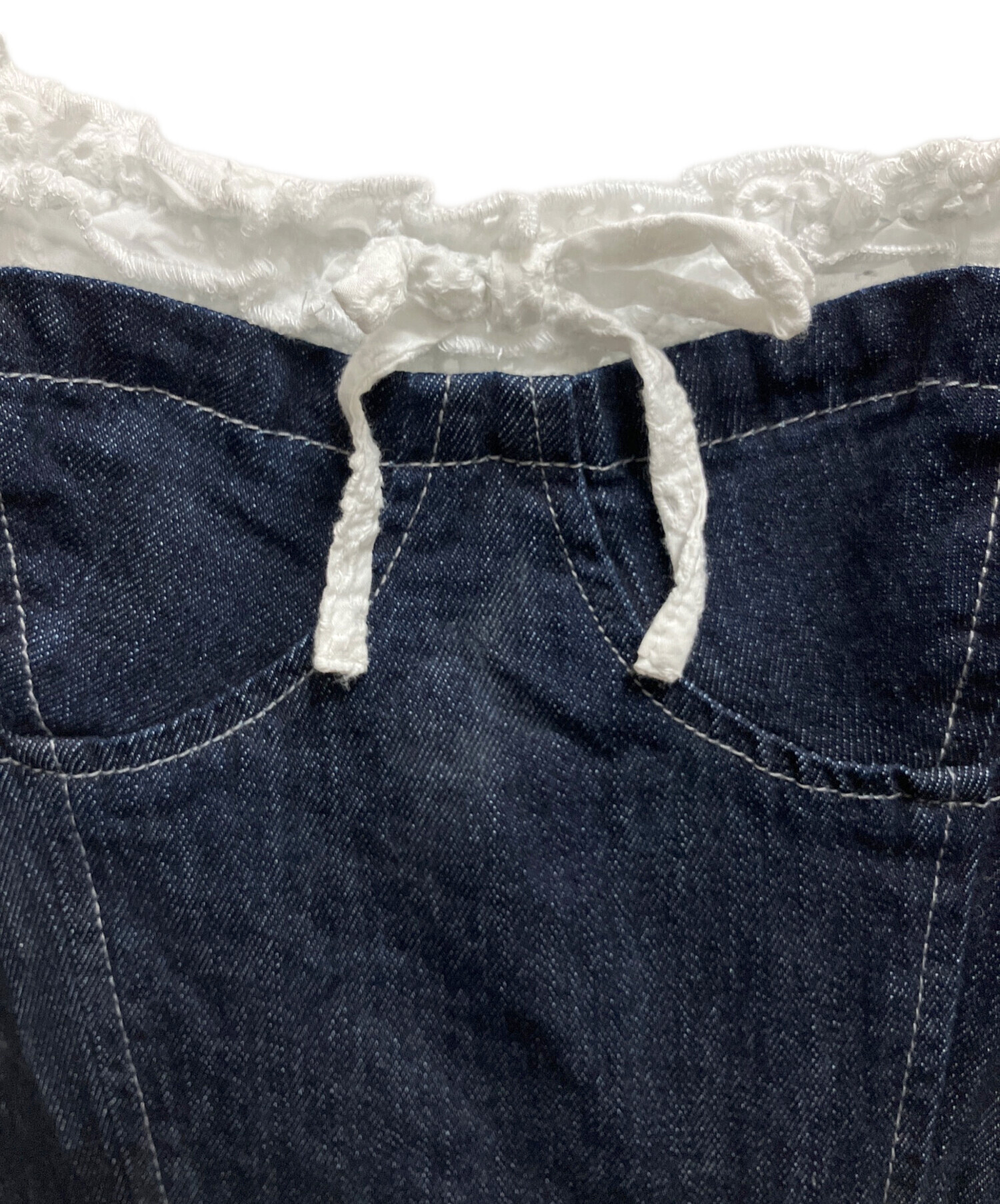 中古・古着通販】darich (ダーリッチ) ドッキングデニムミディ