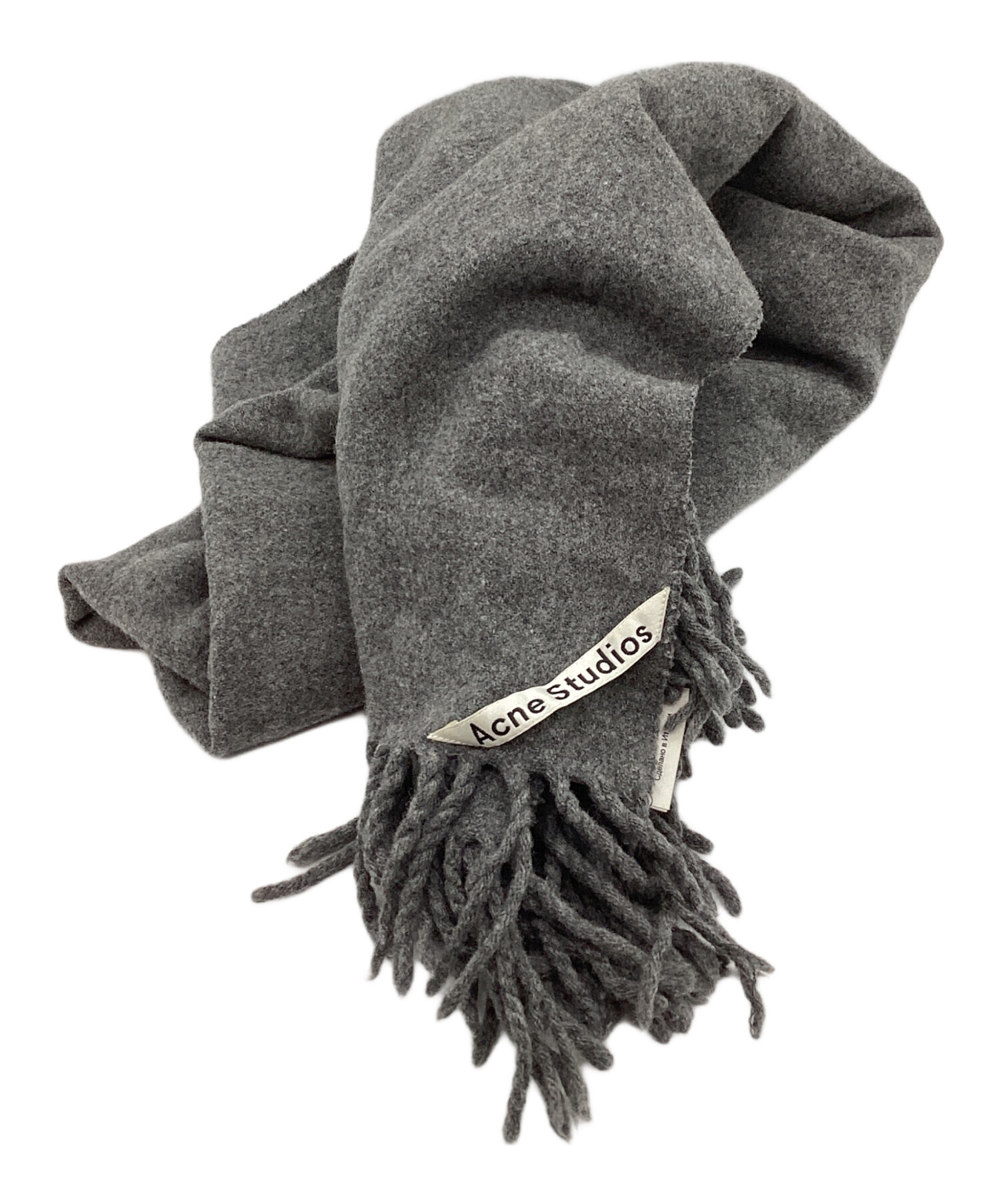【美品✨】Acne Studios グレー マフラー 190x28cm 中古・古着通販】Acne studios (アクネ ストゥディオス) マフラー