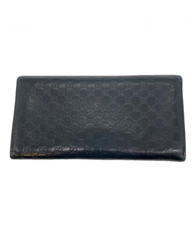 中古・古着通販】GUCCI (グッチ) グッチシマ 長財布 ブラック