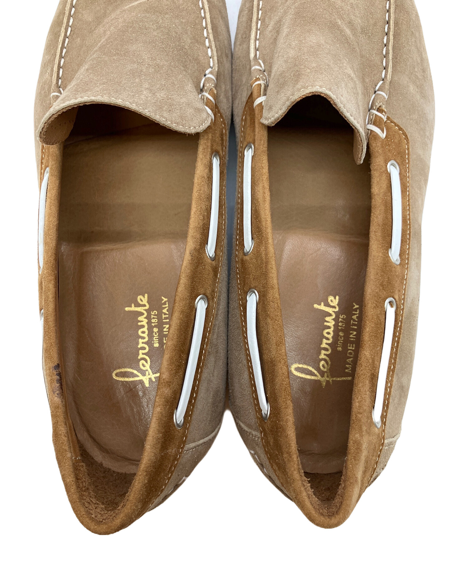 ☆希少別注☆ FERRANTE フェランテ viaggio VIENNA 中古・古着通販】Ferrante (フェランテ) NAVY M CAMOSCIO スウェード