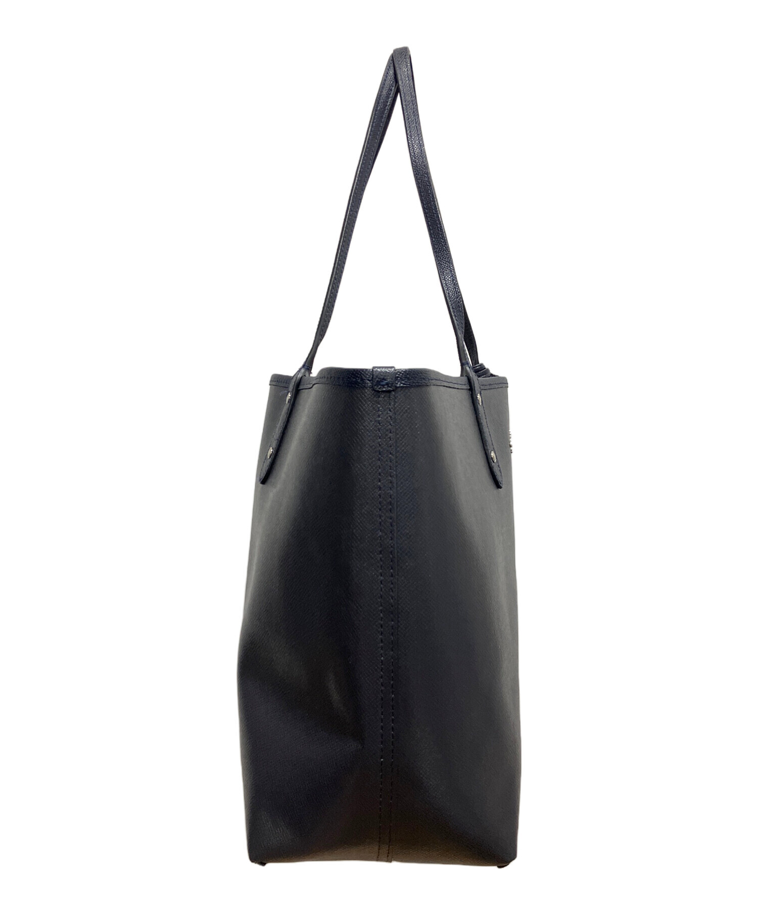 中古・古着通販】COACH (コーチ) リバーシブルトートバッグ ネイビー