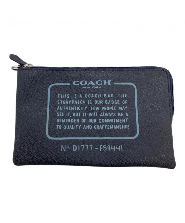 中古・古着通販】COACH (コーチ) リバーシブルトートバッグ ネイビー