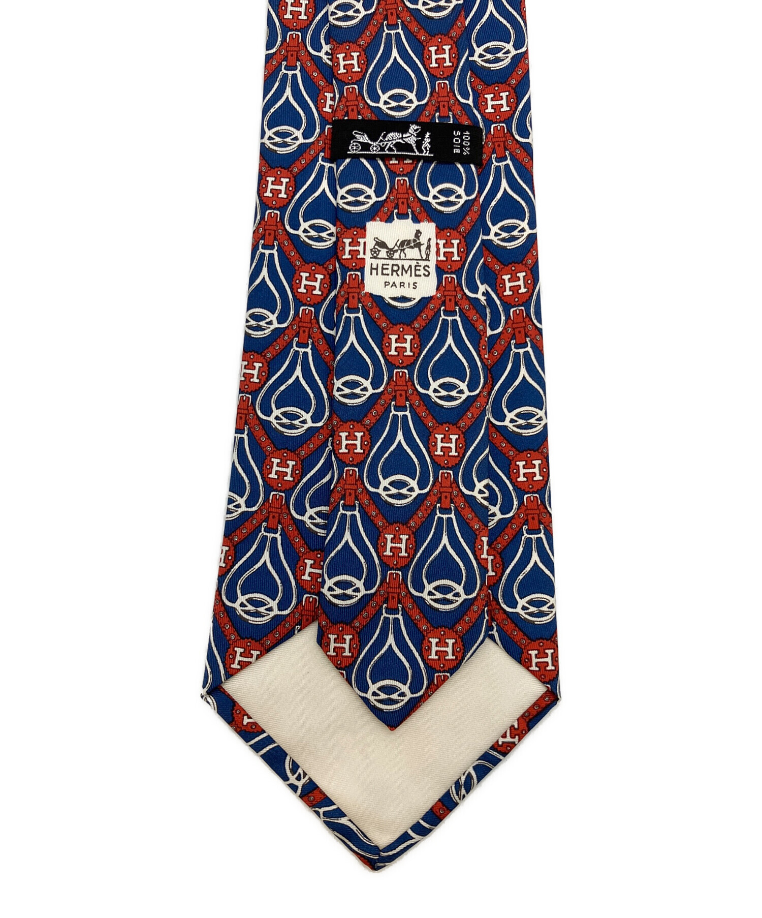 中古・古着通販】HERMES (エルメス) ネクタイ レッド×ブルー サイズ