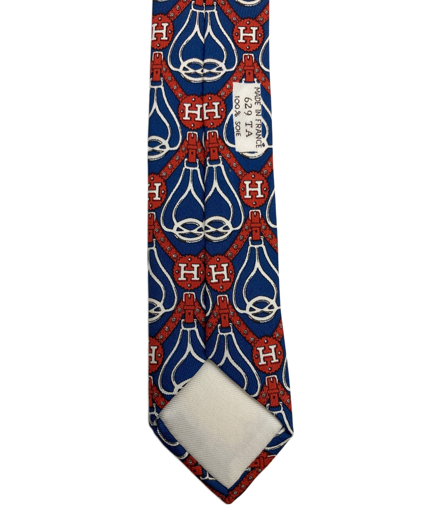 中古・古着通販】HERMES (エルメス) ネクタイ レッド×ブルー サイズ 中古・古着通販】HERMES (エルメス) ネクタイ レッド×ブルー サイズ