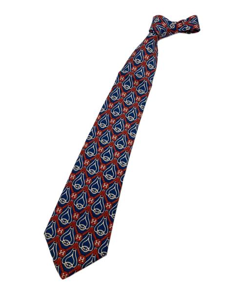 ❣️新品未使用❣️エルメス　ネクタイ　ネイビー　赤 中古・古着通販】HERMES (エルメス) ネクタイ レッド×ブルー サイズ