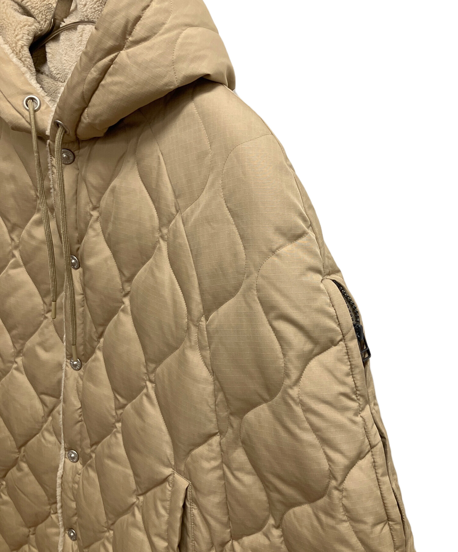 中古・古着通販】TAION (タイオン) ミリタリー ダウンケープ ベージュ