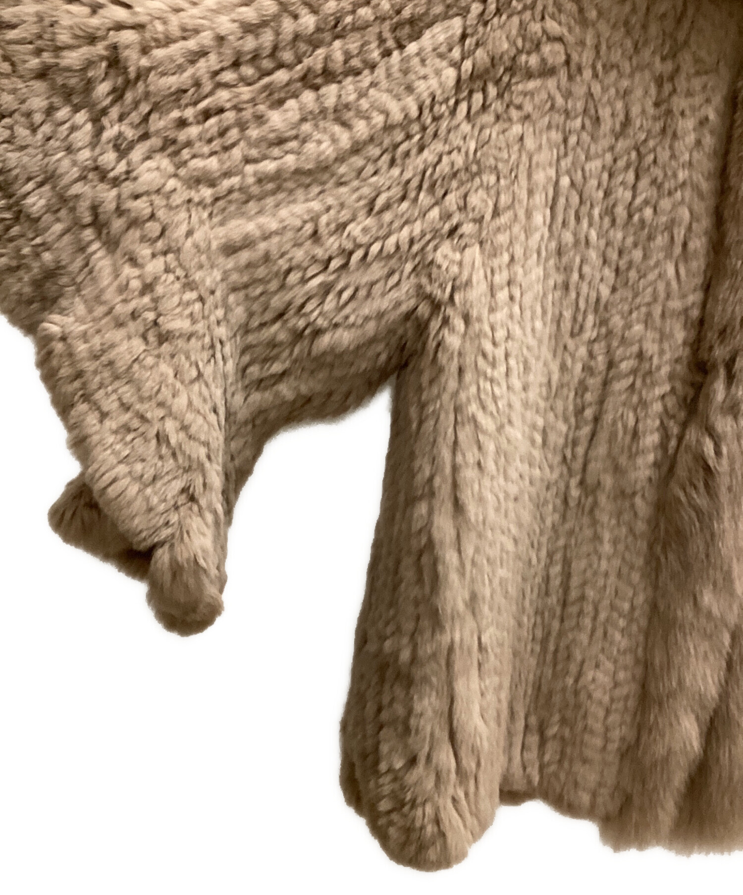 GRACE CONTINENTAL ファーポンチョ ベージュ グレースコンチネンタル GRACE CONTINENTAL ファーコート アウター