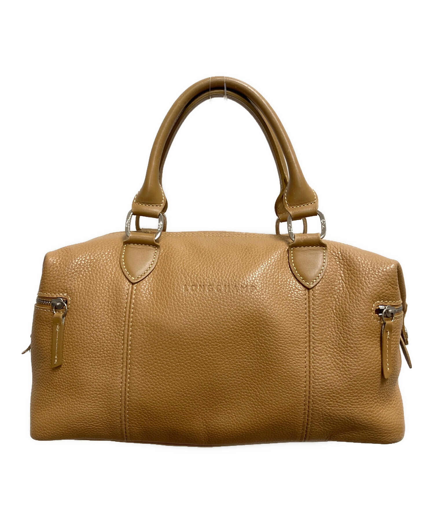 中古・古着通販】LONGCHAMP (ロンシャン) ハンドバッグ ベージュ 