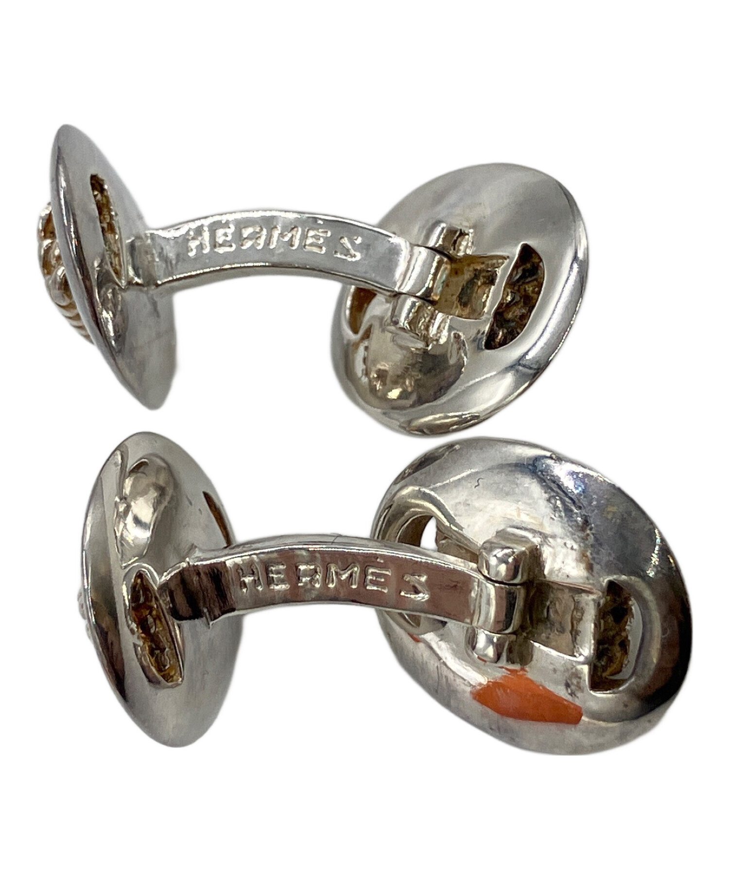 エルメス HERMES カフス シルバー925 シルバー メンズ 【中古】 中古・古着通販】HERMES (エルメス) シュロワカフスリンク シルバー