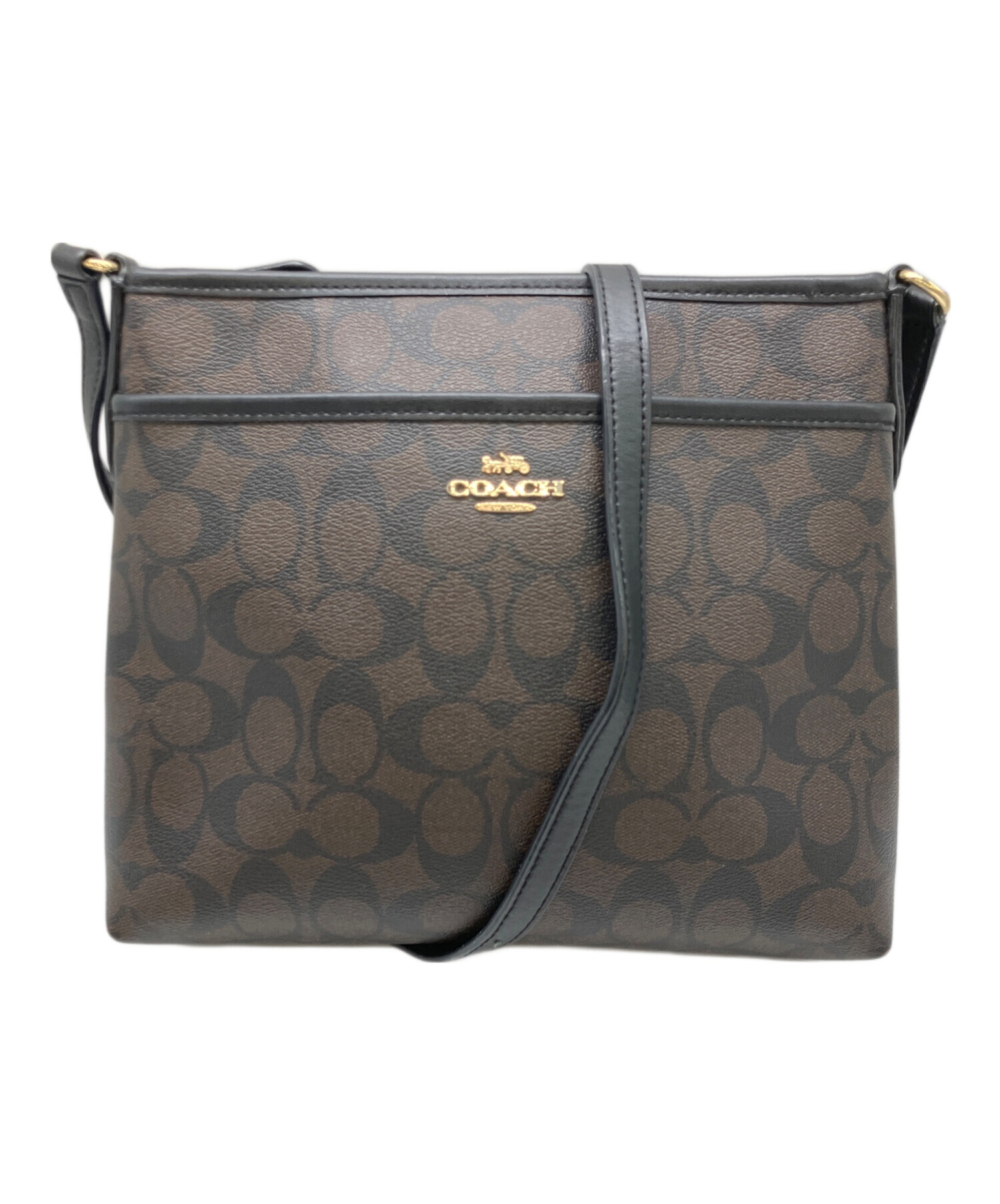 中古・古着通販】COACH (コーチ) シグネチャー ジップファイル クロス 