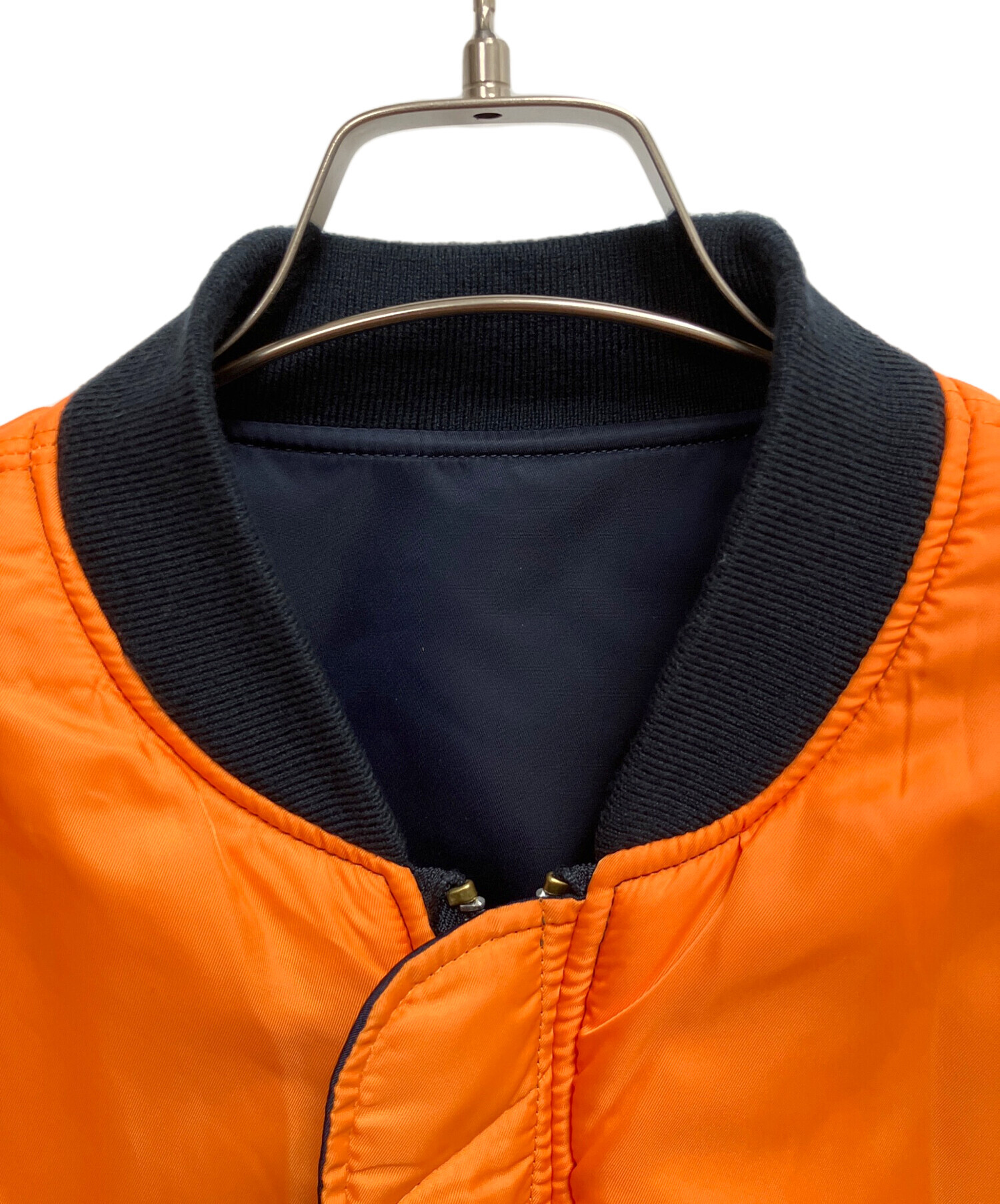 美品★ アルファインダストリーズ MA-1 ネイビー オレンジ裏地 Lサイズ 中古・古着通販】ALPHA INDUSTRIES (アルファインダストリーズ) MA-1