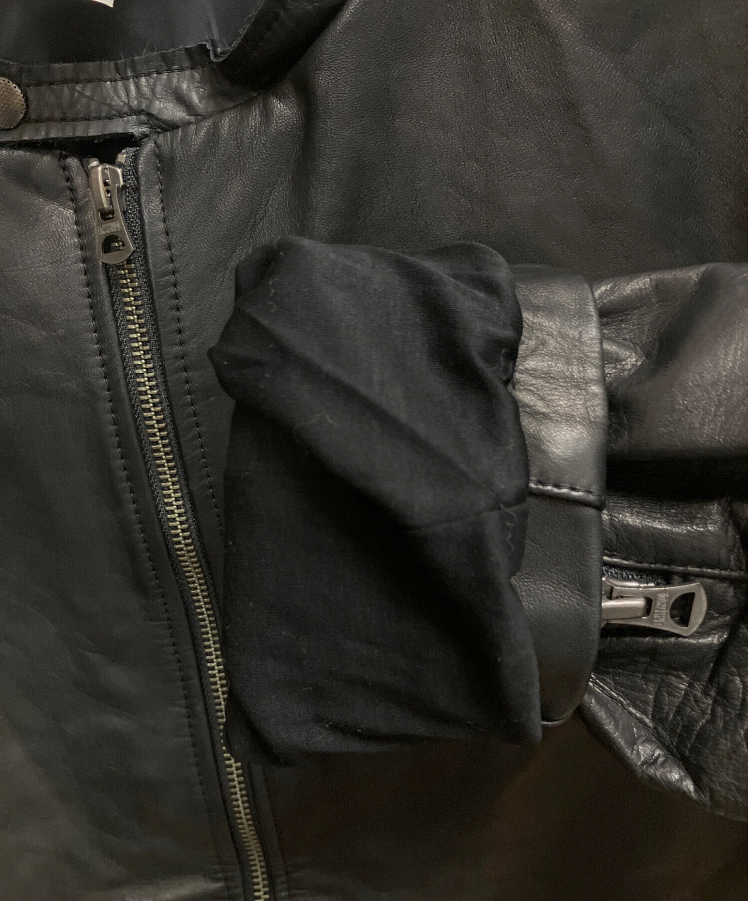 中古・古着通販】Shama (シャマ) レザージャケット ブラック サイズ