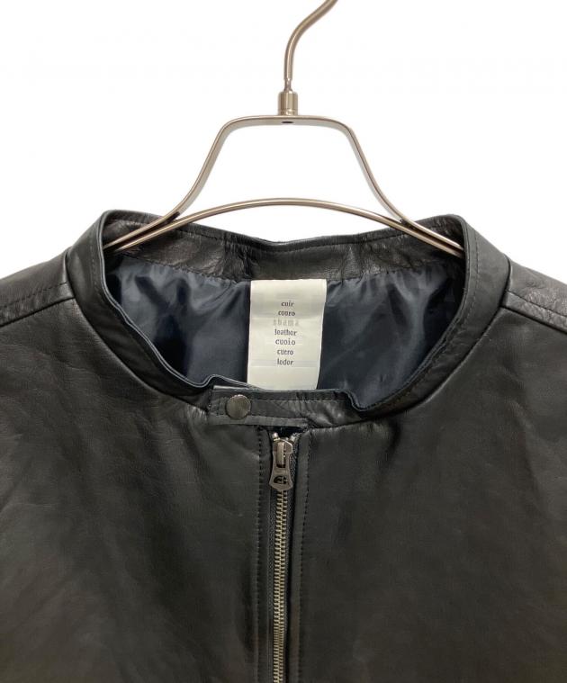 Shamaシャマ　シングルレザージャケット　ヌバック　　ベージュ　サイズ42 NANO universe（ナノユニバース）の「shama(シャマ)/ 別注SINGLE