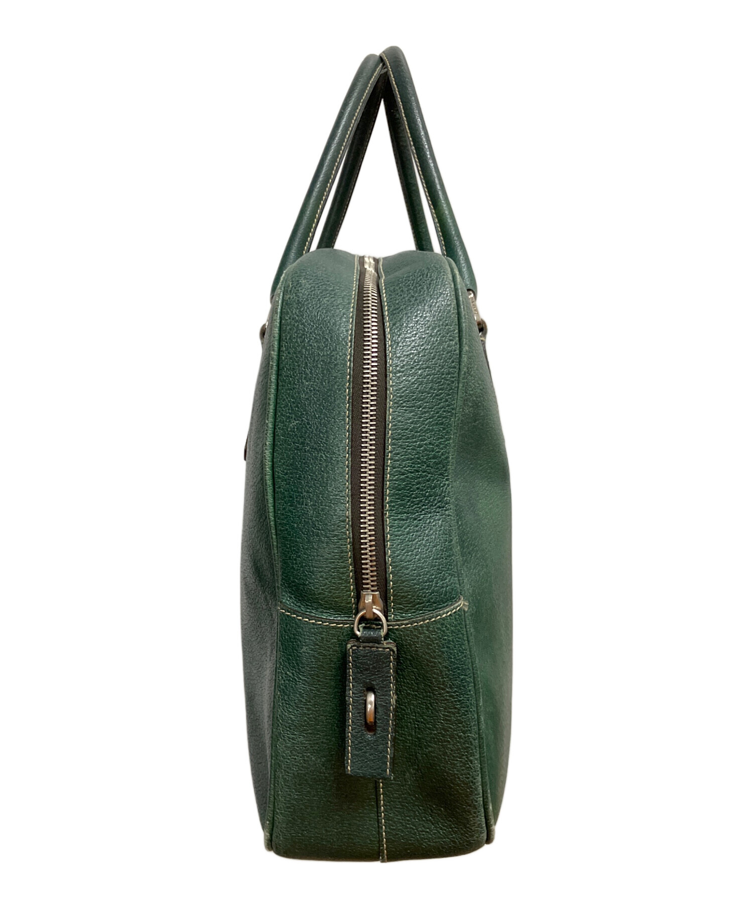 【希少・名作】PRADA ブリーフケース ビジネスバッグ VS0305 グリーン 中古・古着通販】PRADA (プラダ) ブリーフケース グリーン｜ブランド