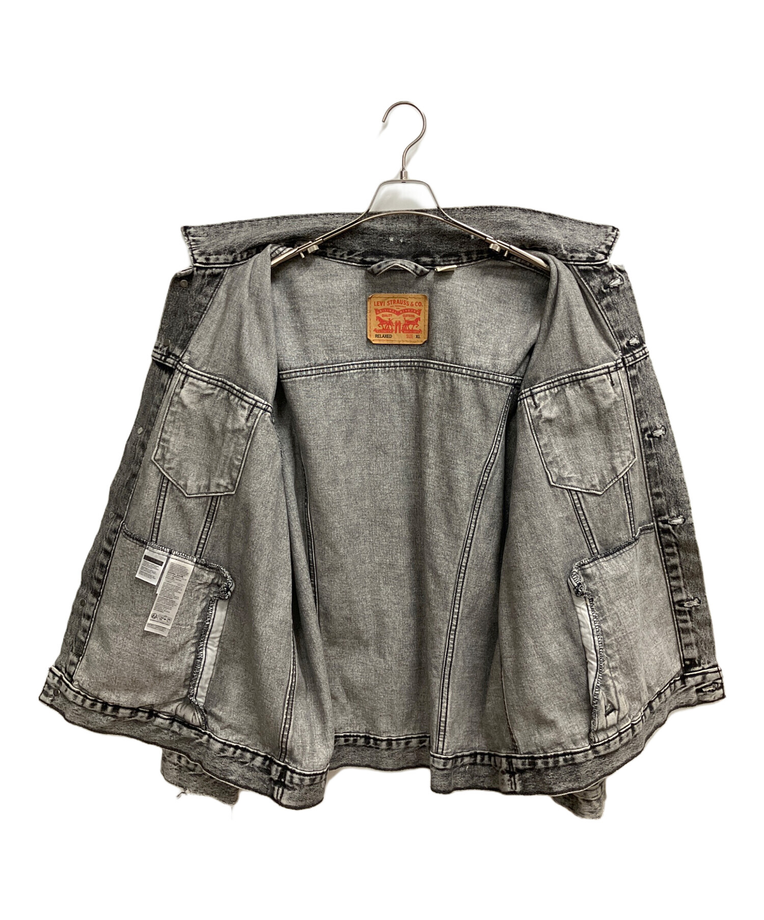 中古・古着通販】LEVI'S (リーバイス) デニムジャケット グレー サイズ