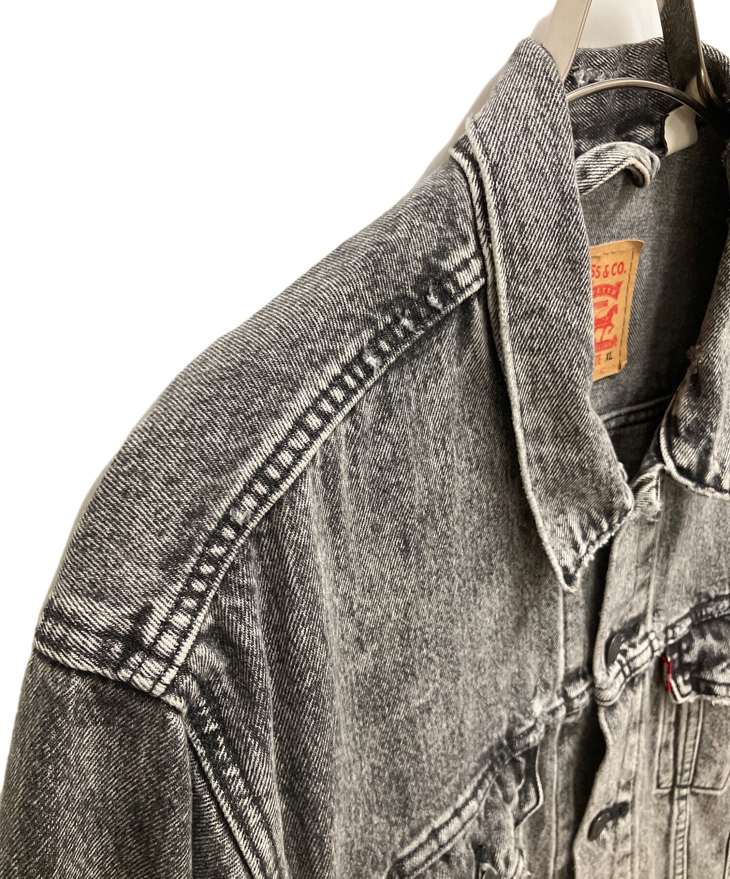 中古・古着通販】LEVI'S (リーバイス) デニムジャケット グレー サイズ