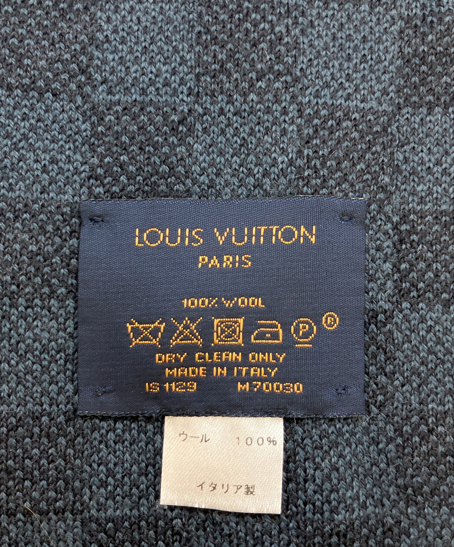 中古・古着通販】LOUIS VUITTON (ルイ ヴィトン) マフラー ネイビー