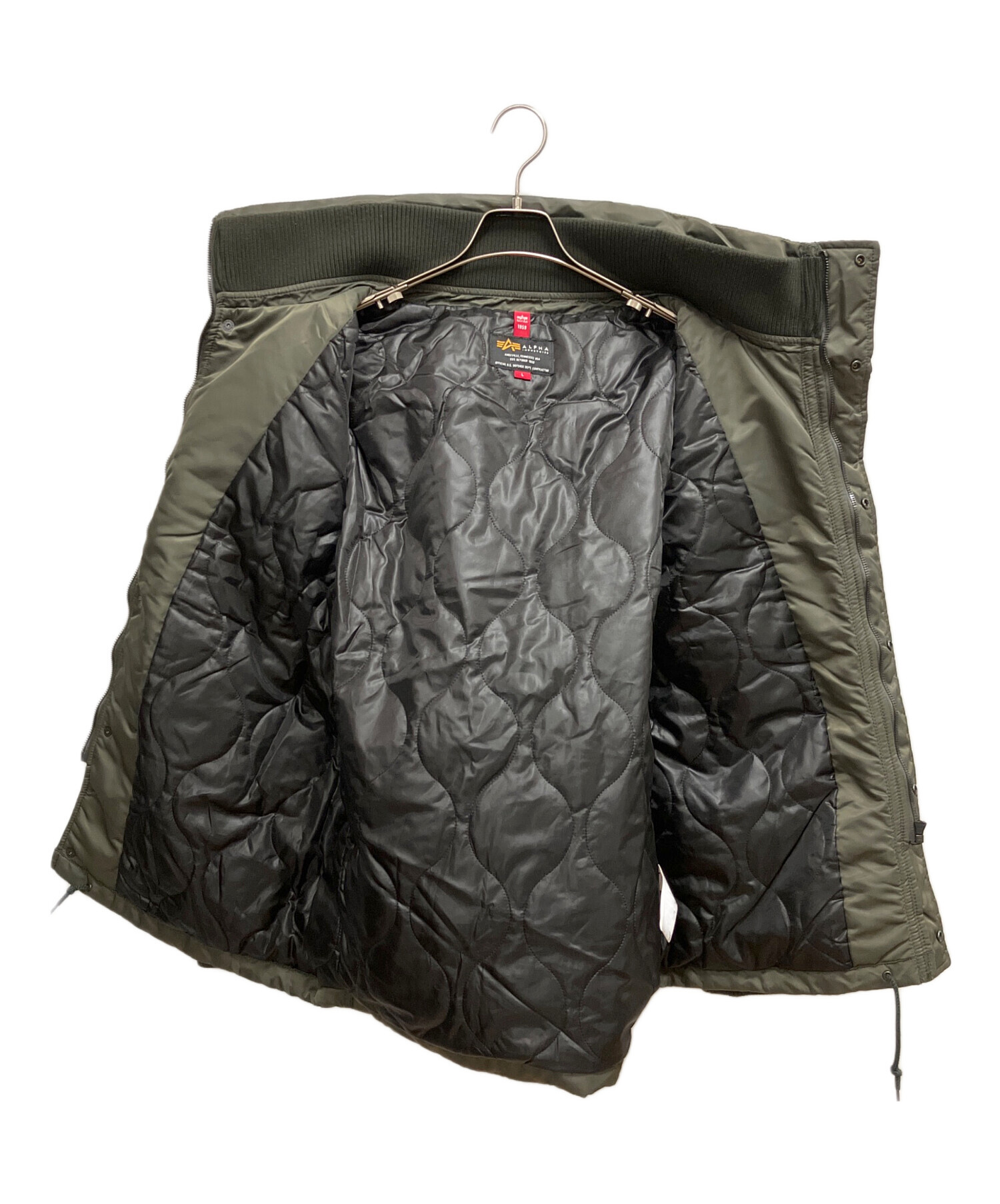 中古・古着通販】ALPHA (アルファ) ダウンジャケット カーキ サイズ