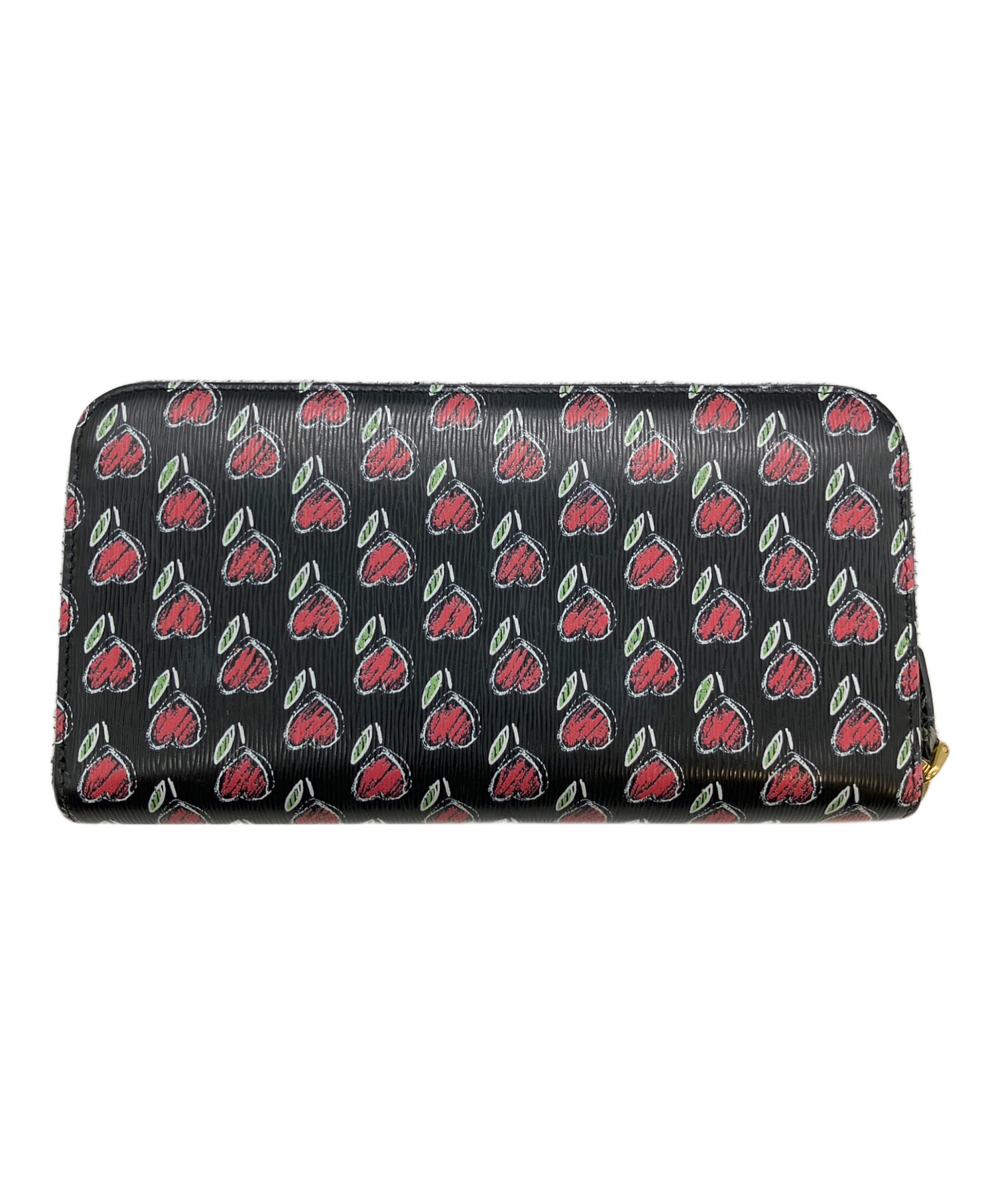 中古・古着通販】PRADA (プラダ) ラウンドファスナー財布 ブラック