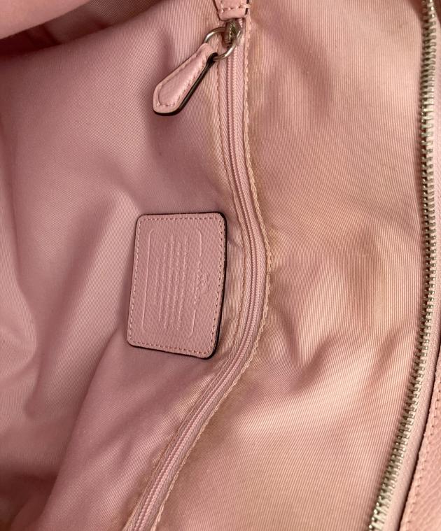 中古・古着通販】COACH (コーチ) ショルダーバッグ ベージュ×ピンク