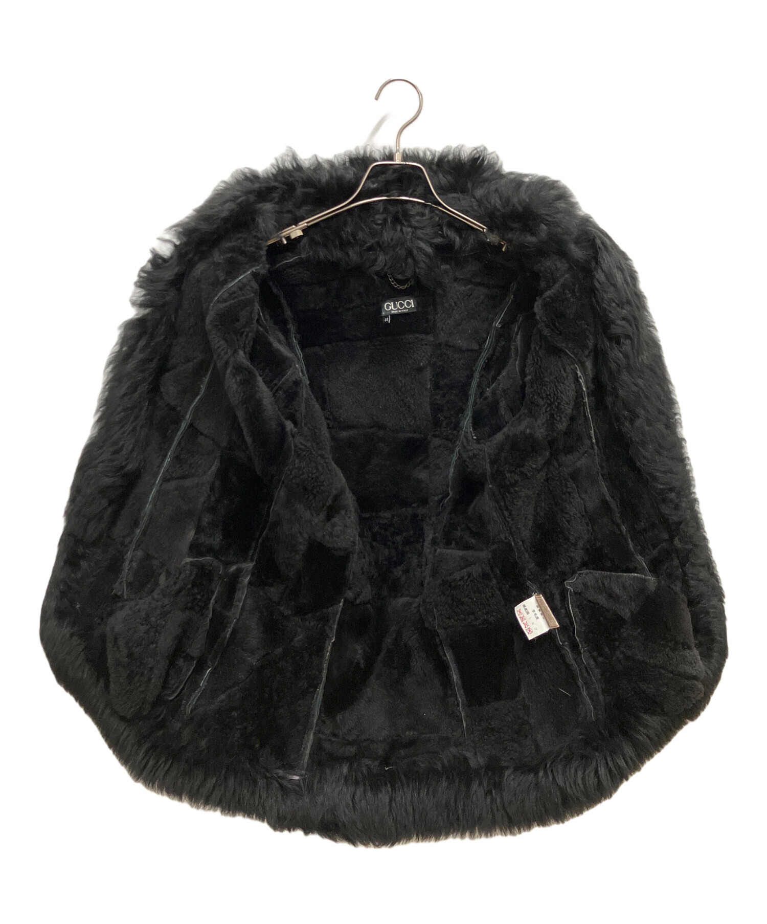 中古・古着通販】GUCCI (グッチ) ムートンジャケット ブラック サイズ