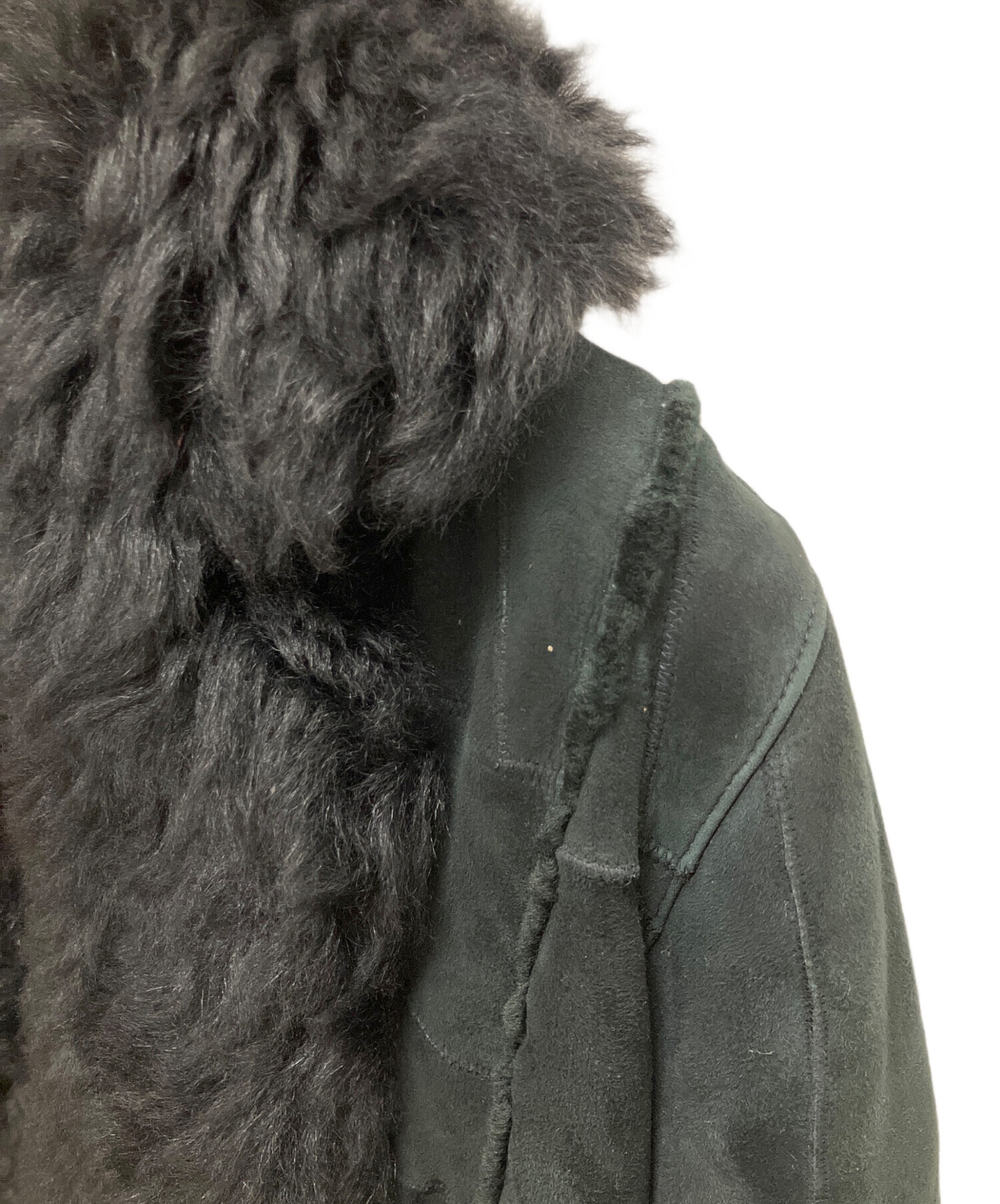 中古・古着通販】GUCCI (グッチ) ムートンジャケット ブラック サイズ