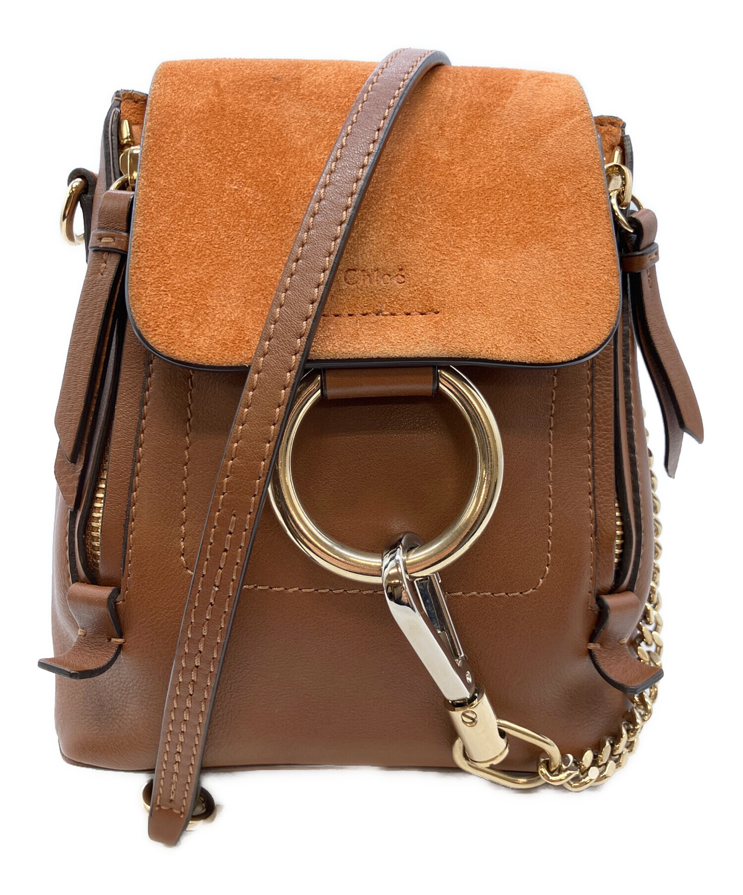 中古・古着通販】Chloe (クロエ) FAYE 2WAYバッグ ブラウン×オレンジ