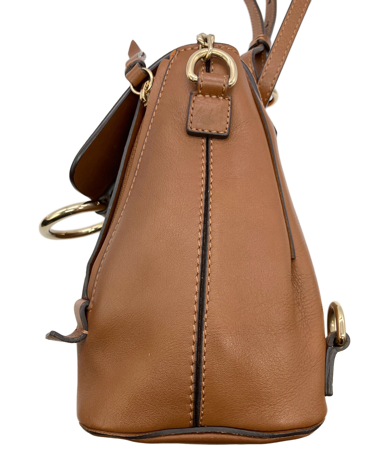 中古・古着通販】Chloe (クロエ) FAYE 2WAYバッグ ブラウン×オレンジ