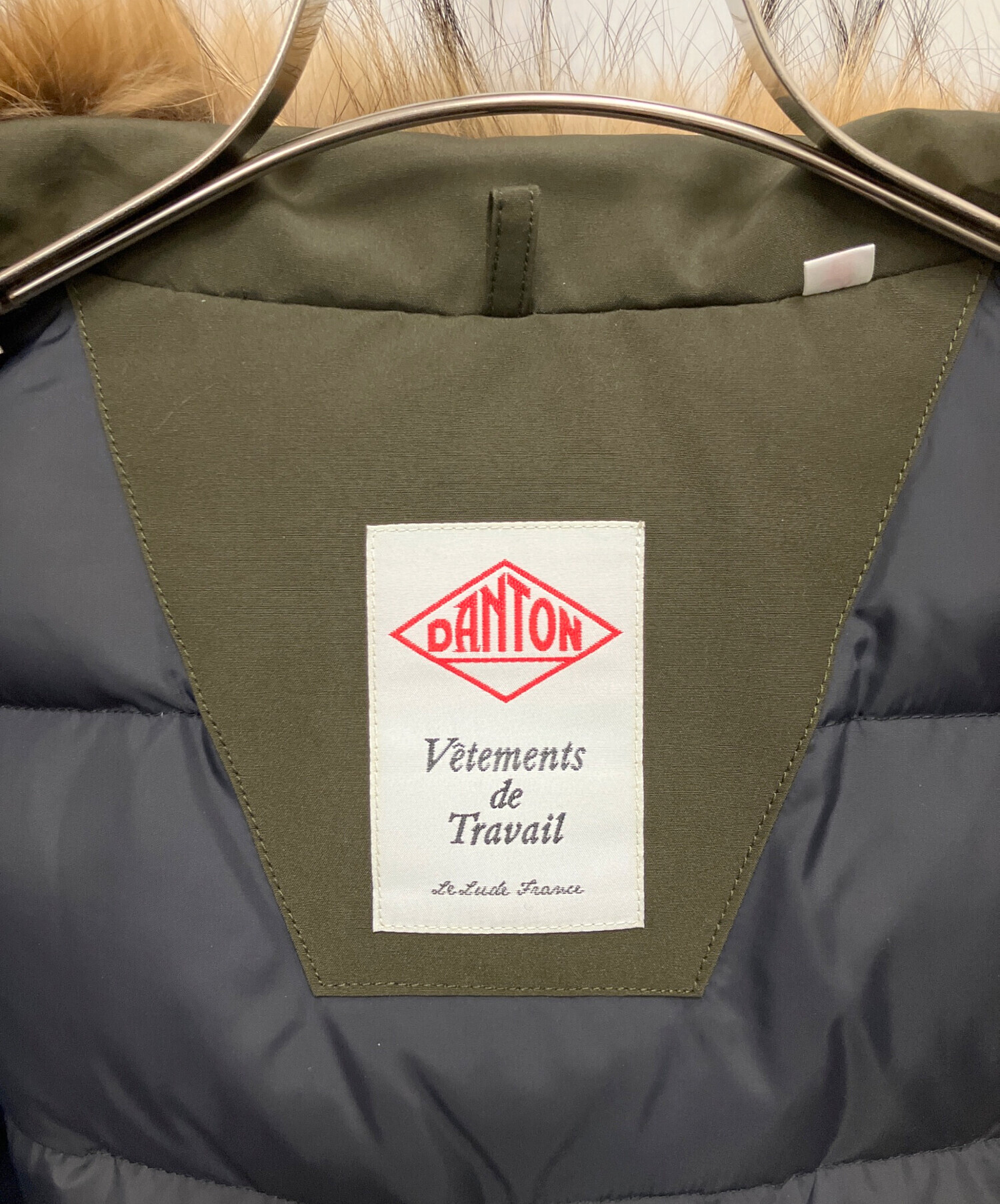 中古・古着通販】DANTON (ダントン) ファー付きダウンコート オリーブ