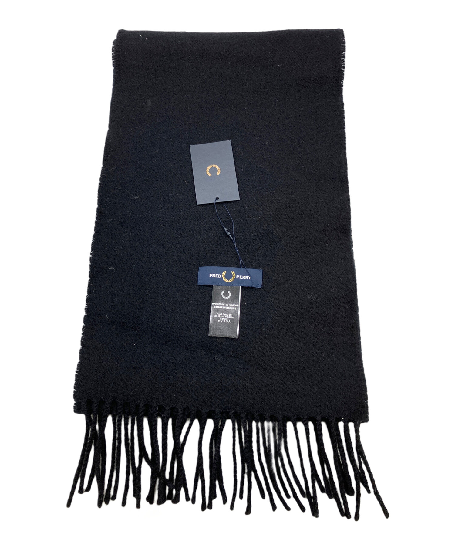 【新品未使用】フレッドペリー メンズ マフラー 中古・古着通販】FRED PERRY (フレッドペリー) マフラー ブラック 未