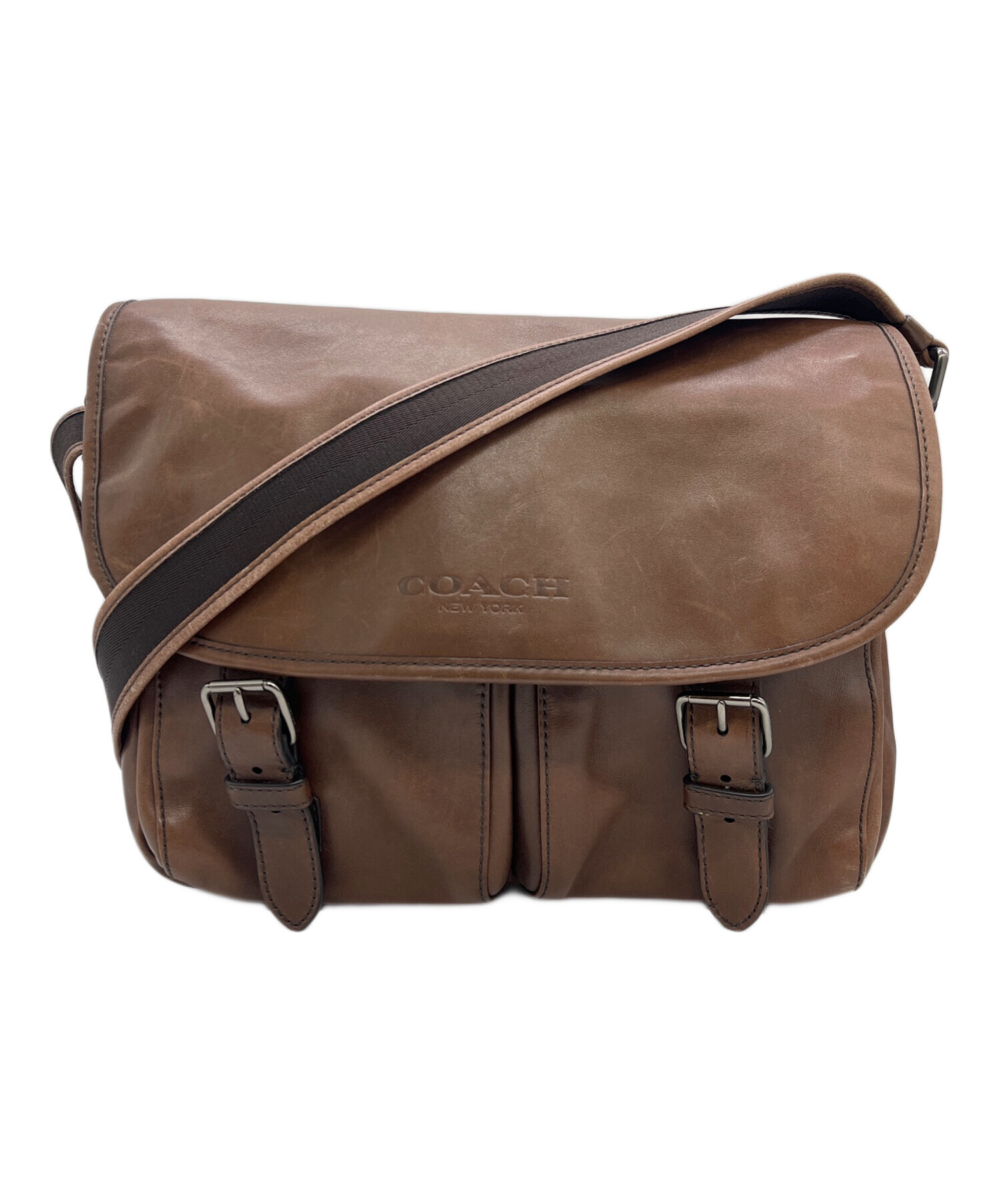 中古・古着通販】COACH (コーチ) メッセンジャーバッグ ブラウン