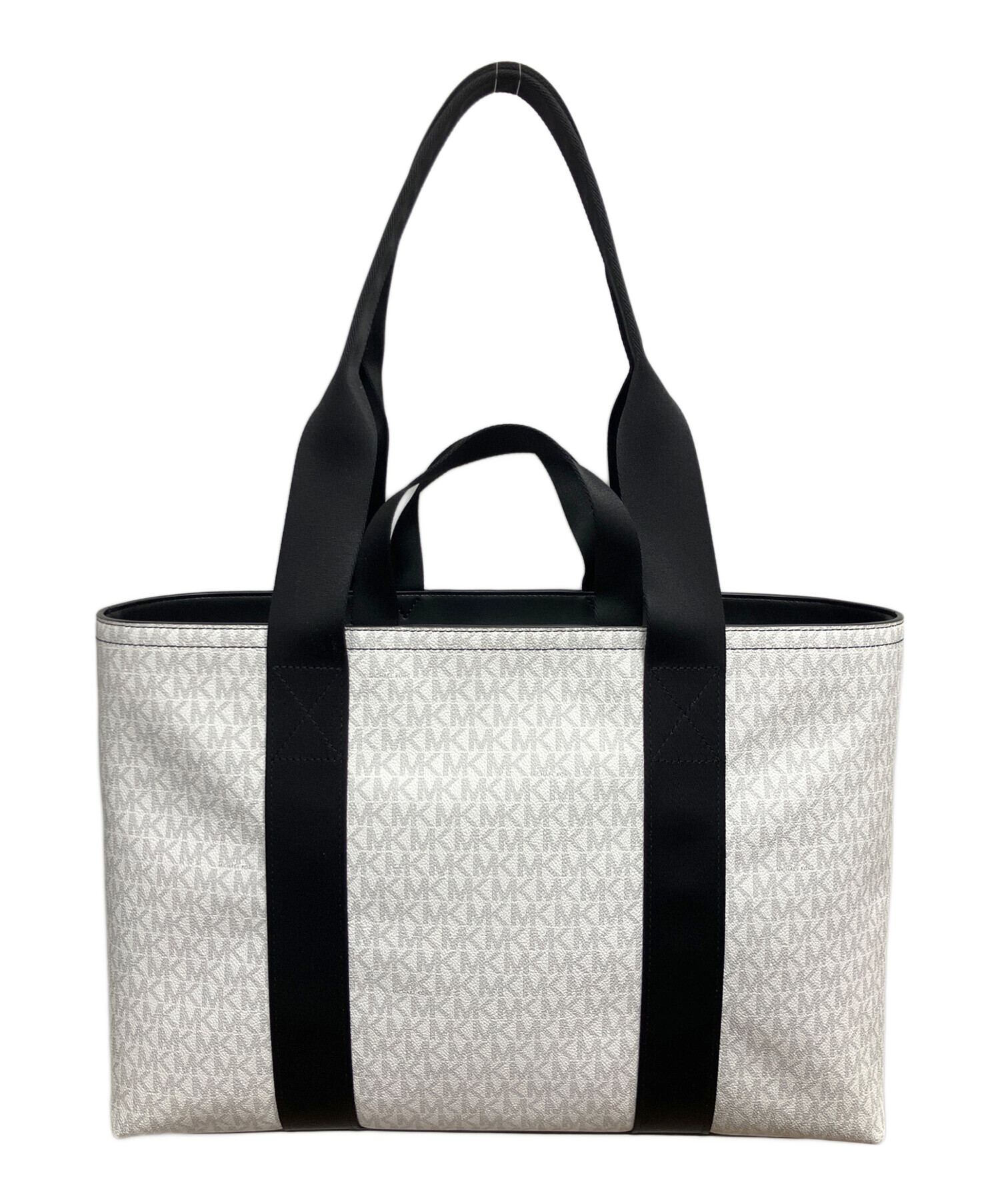 MICHAEL KORS トートバッグ ホワイト/ブラック 2WAY 中古・古着通販】MICHAEL KORS (マイケル・コース) 2WAYトートバッグ