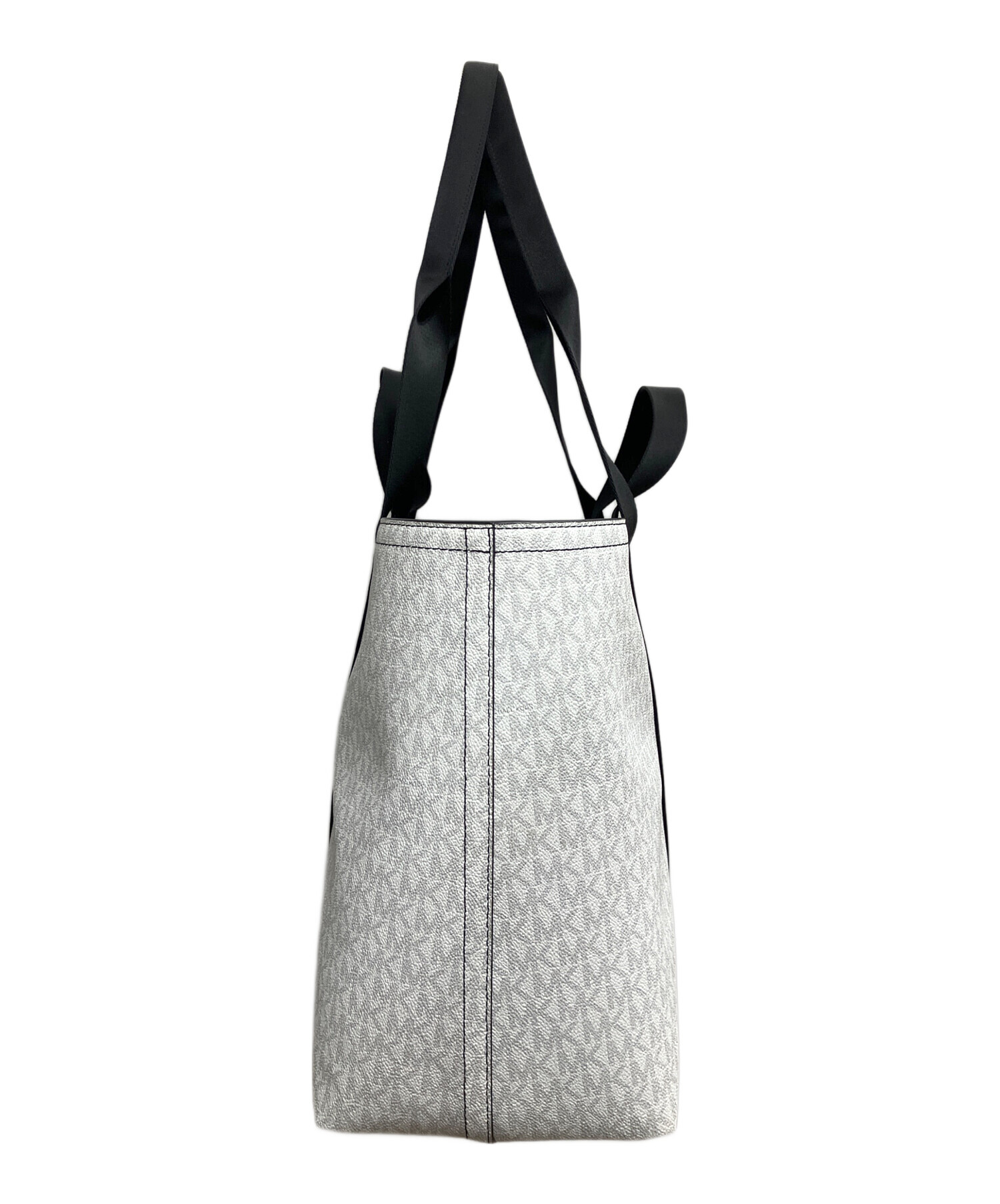 MICHAEL KORS トートバッグ ホワイト/ブラック 2WAY 中古・古着通販】MICHAEL KORS (マイケル・コース) 2WAYトートバッグ