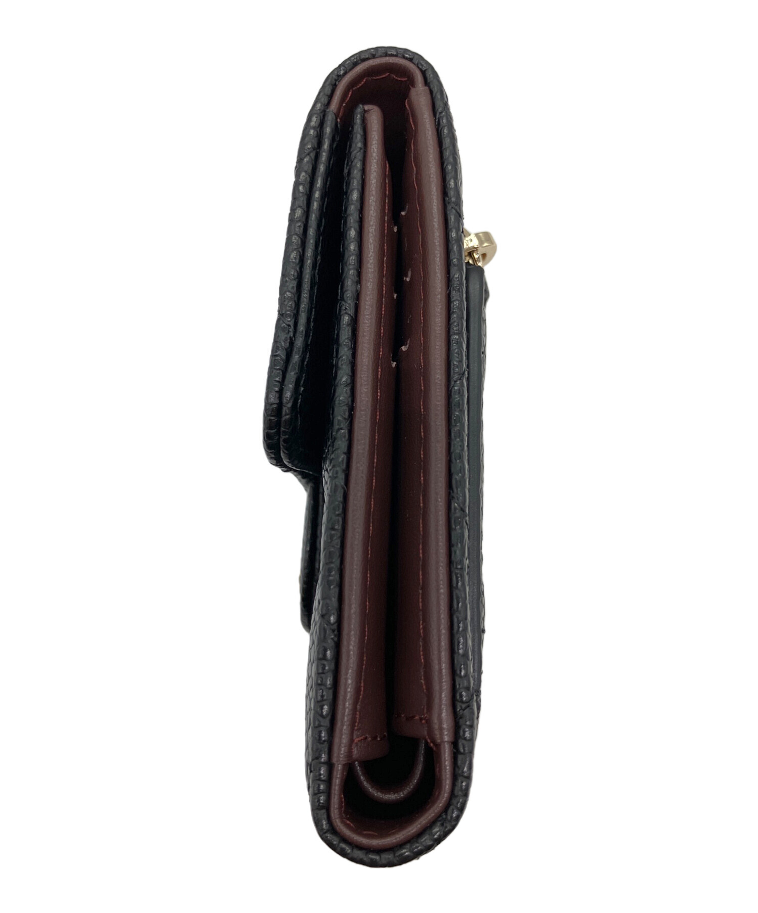 中古・古着通販】CHANEL (シャネル) マトラッセ 3つ折り財布 ブラック 