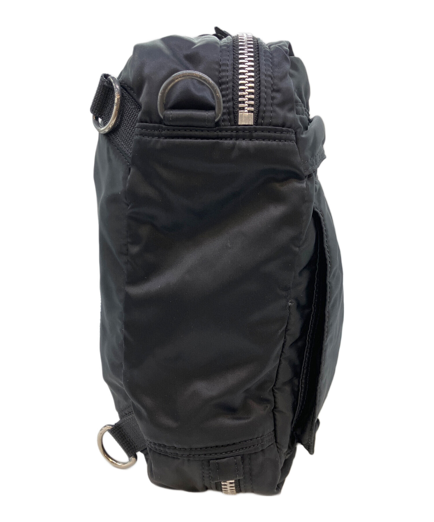 未使用品級 PORTER タンカー 3way ミニショルダーバッグ 黒 廃盤 中古・古着通販】PORTER (ポーター) タンカー 3WAY DOCUMENT BAG W zip