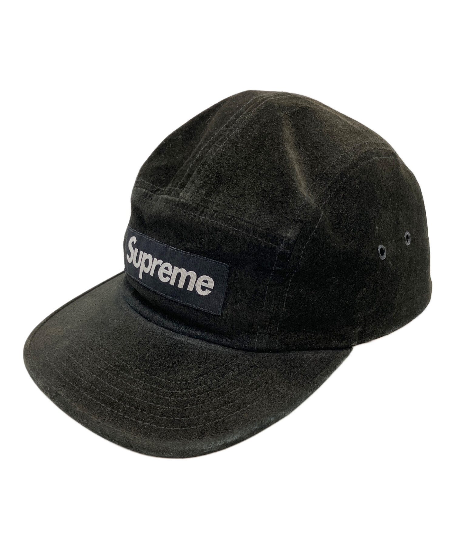 中古・古着通販】SUPREME (シュプリーム) SUEDE CAMP CAP ブラック
